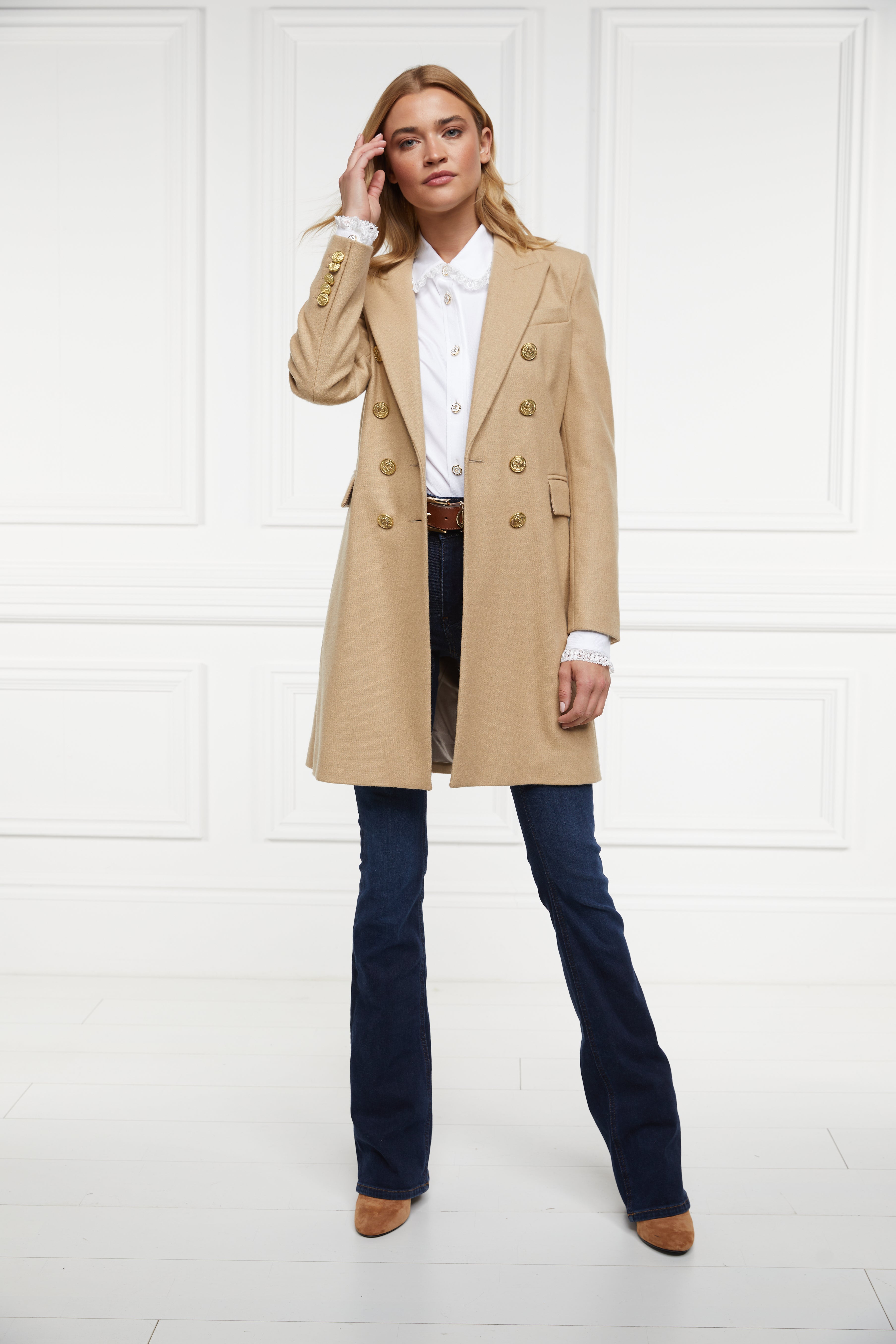 Womens tan sale wool coat