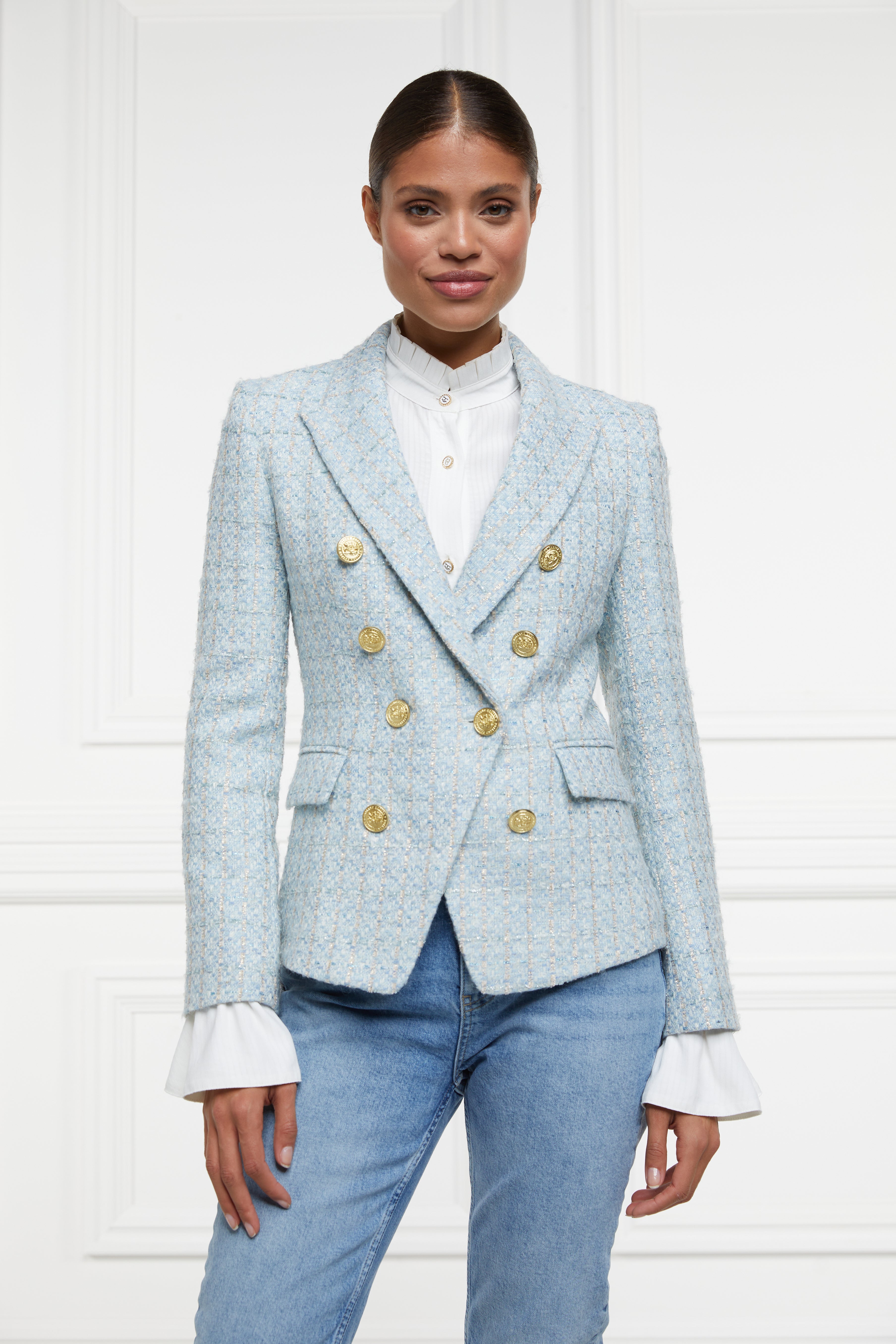 Powder blue blazer hotsell