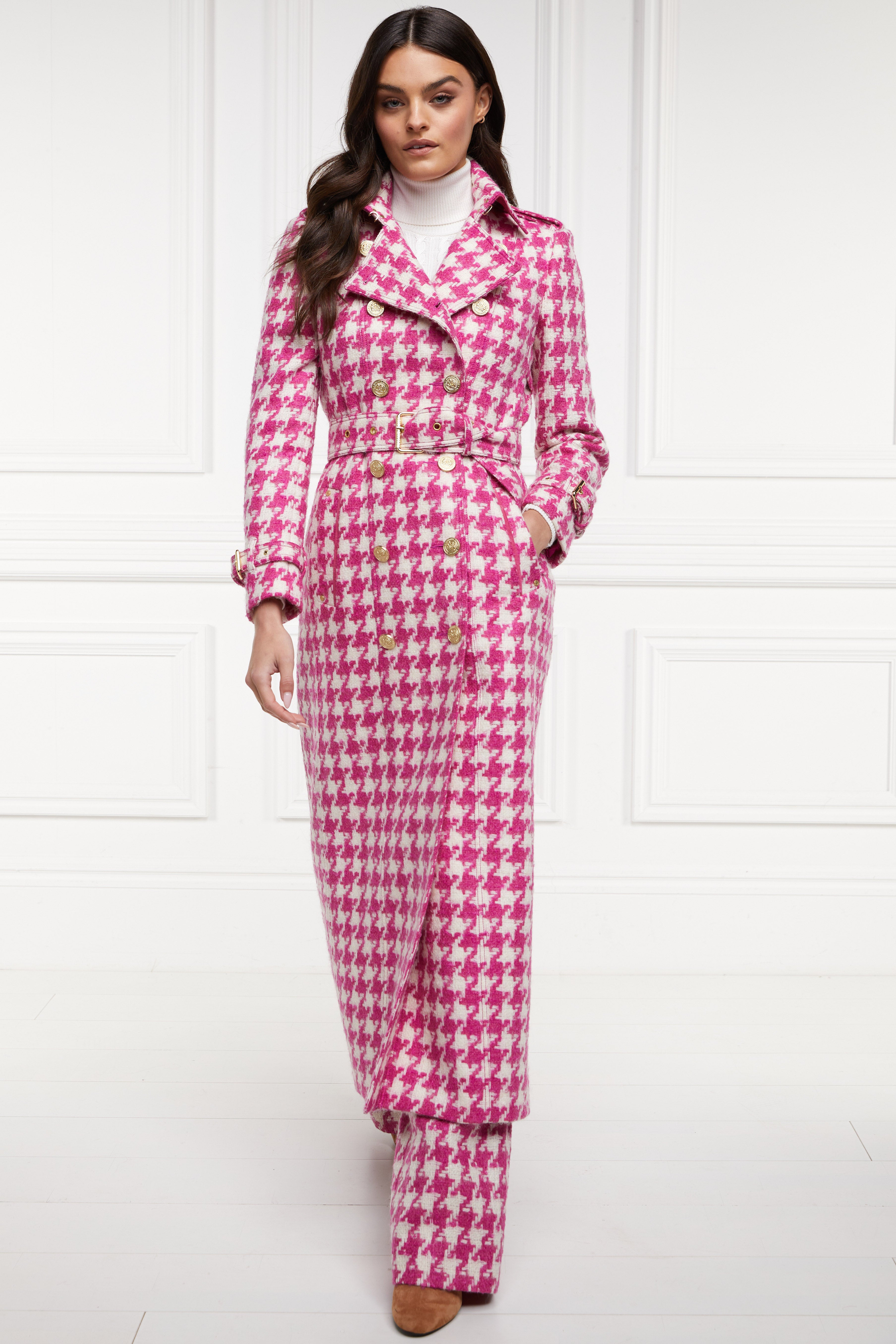 The Hot Pink Large Scale Houndstooth Suit – Holland Cooper ®