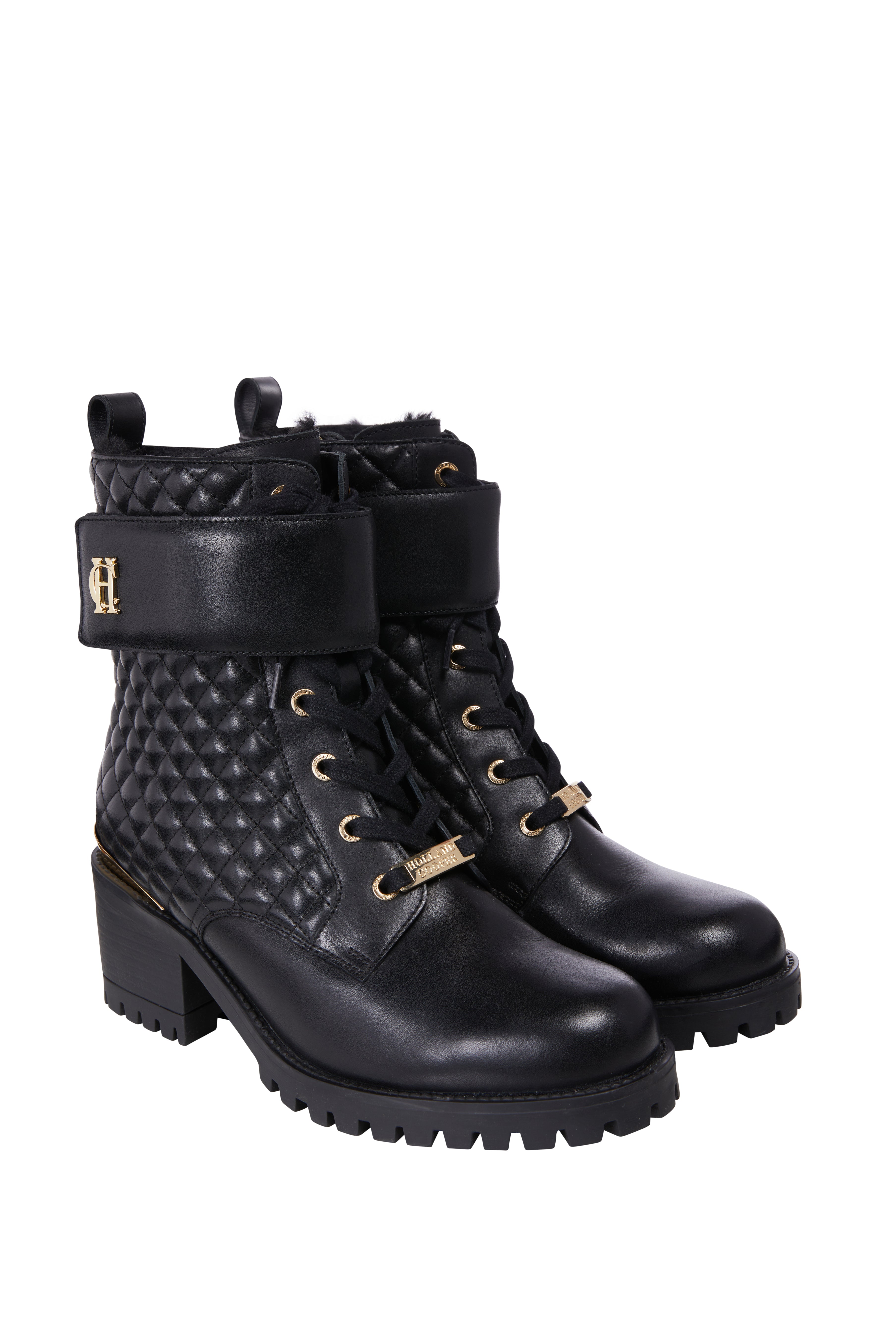 Heeled Biker Boot Black Holland Cooper