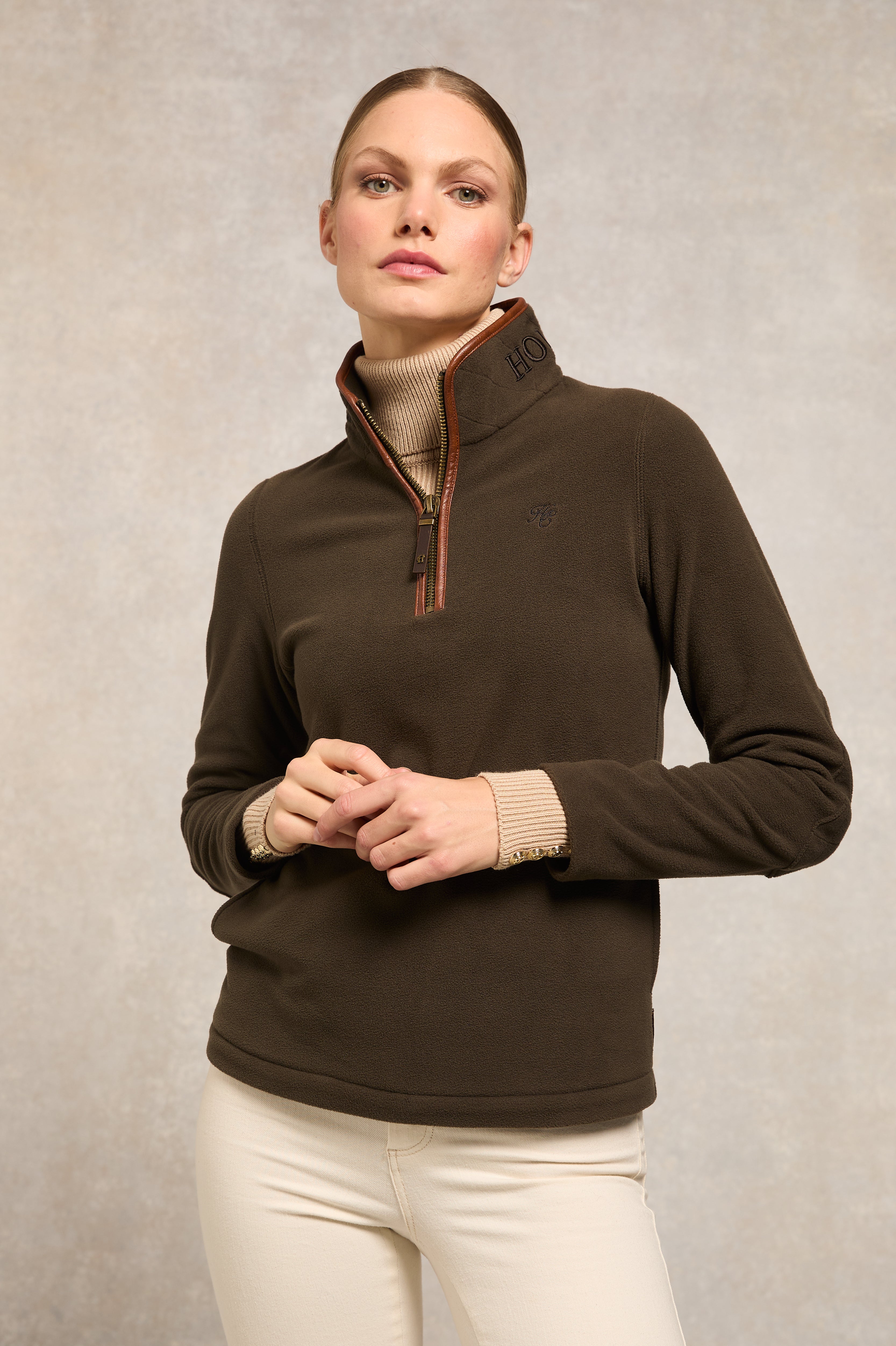 Country Fleece Quarter Zip Khaki