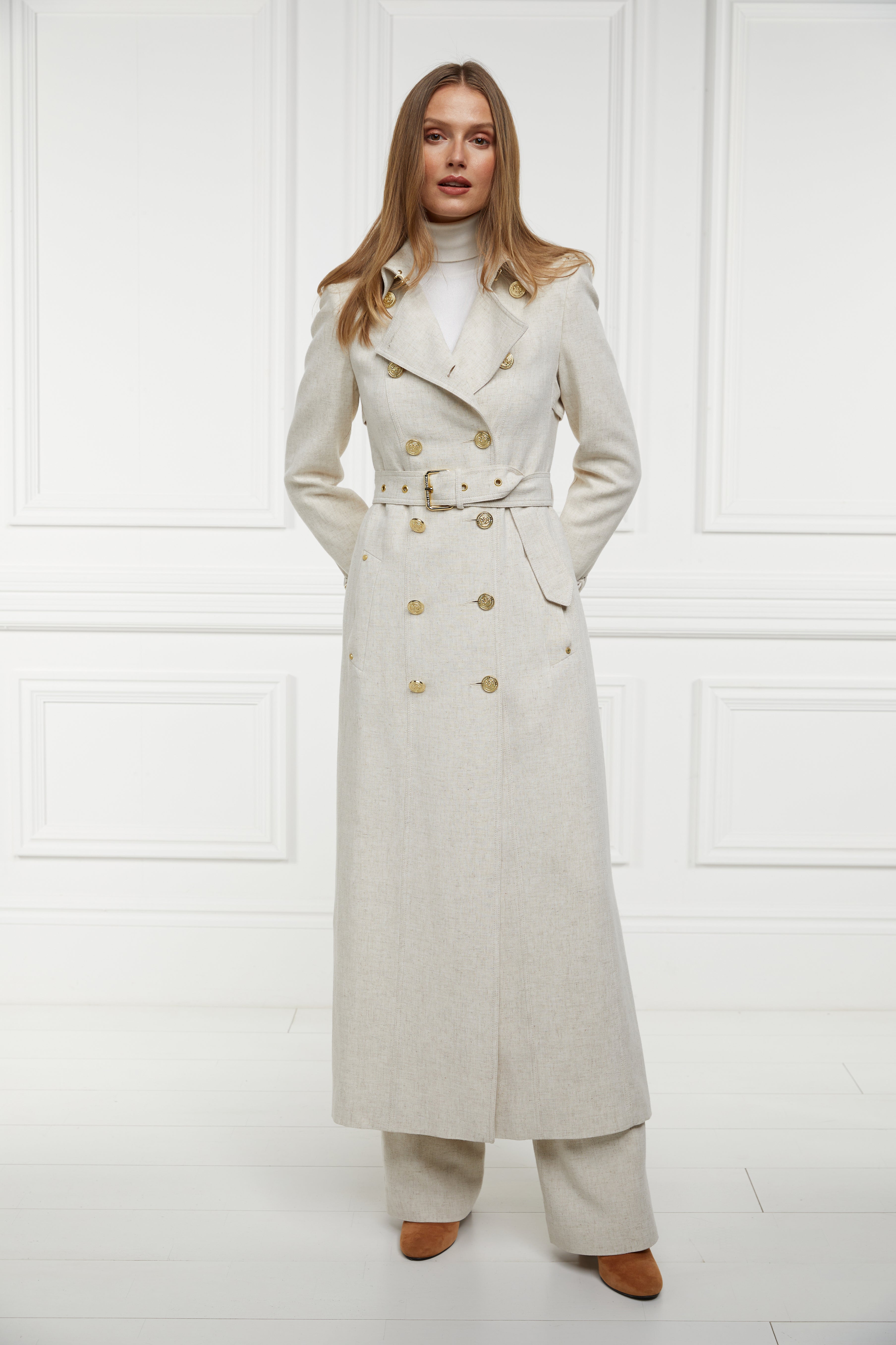 Full Length Marlborough Trench Coat (Natural Linen) – Holland Cooper ®