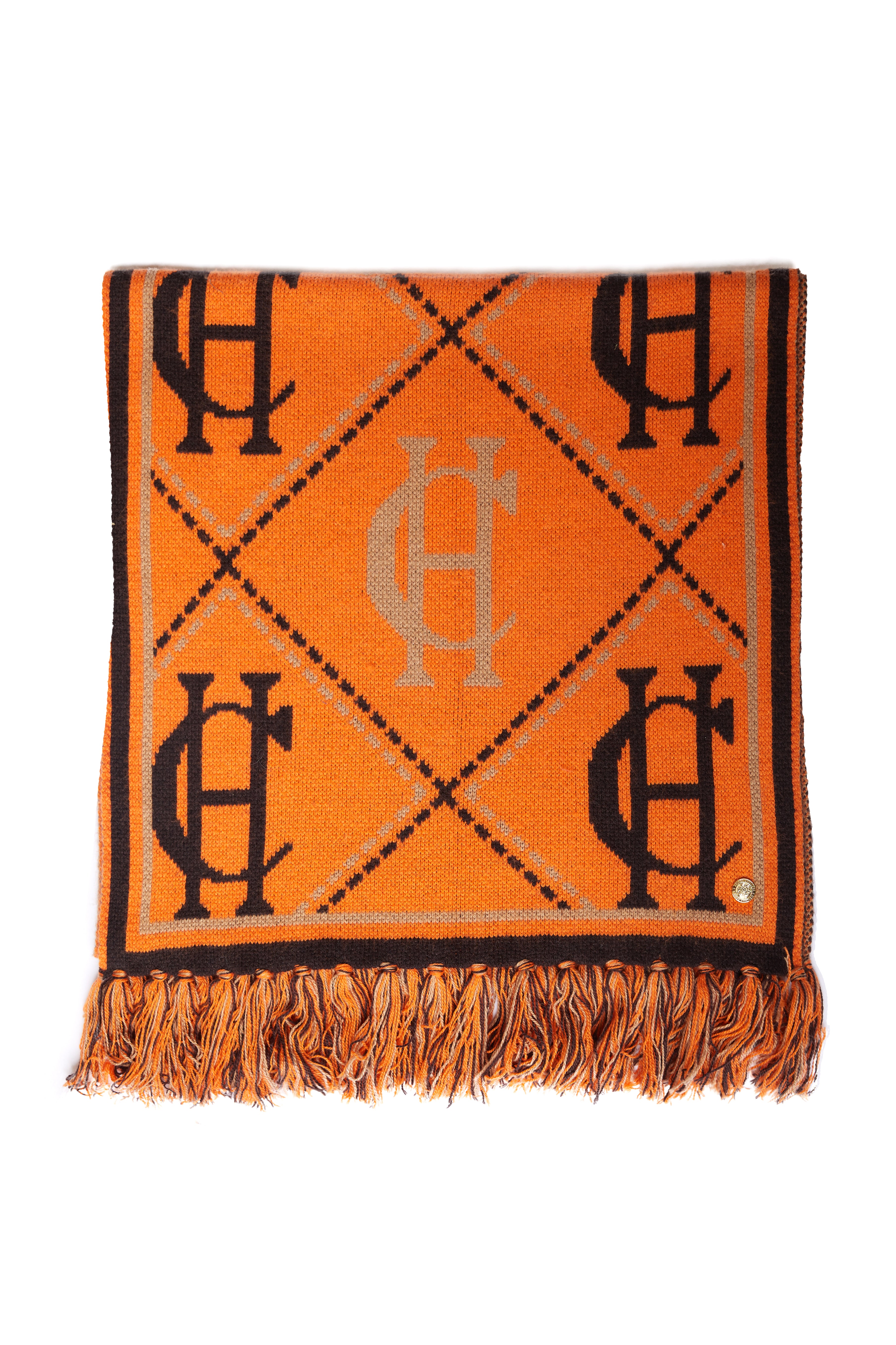 Holland Cooper Monogram Scarf Camel