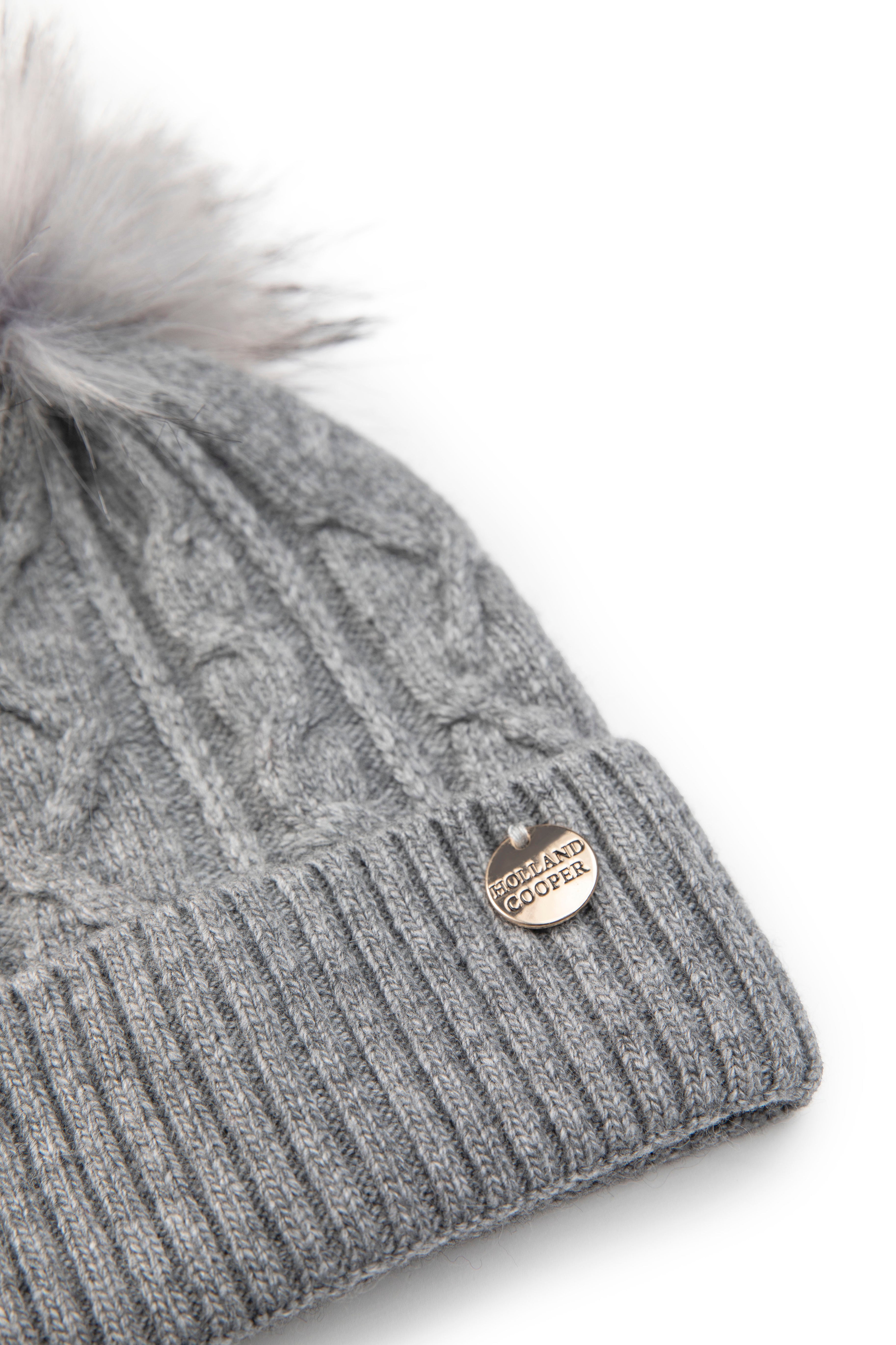 Gray best sale bobble hat