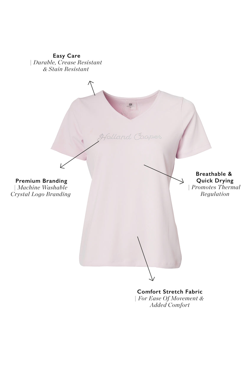 Training V-Neck Tee (Blush)