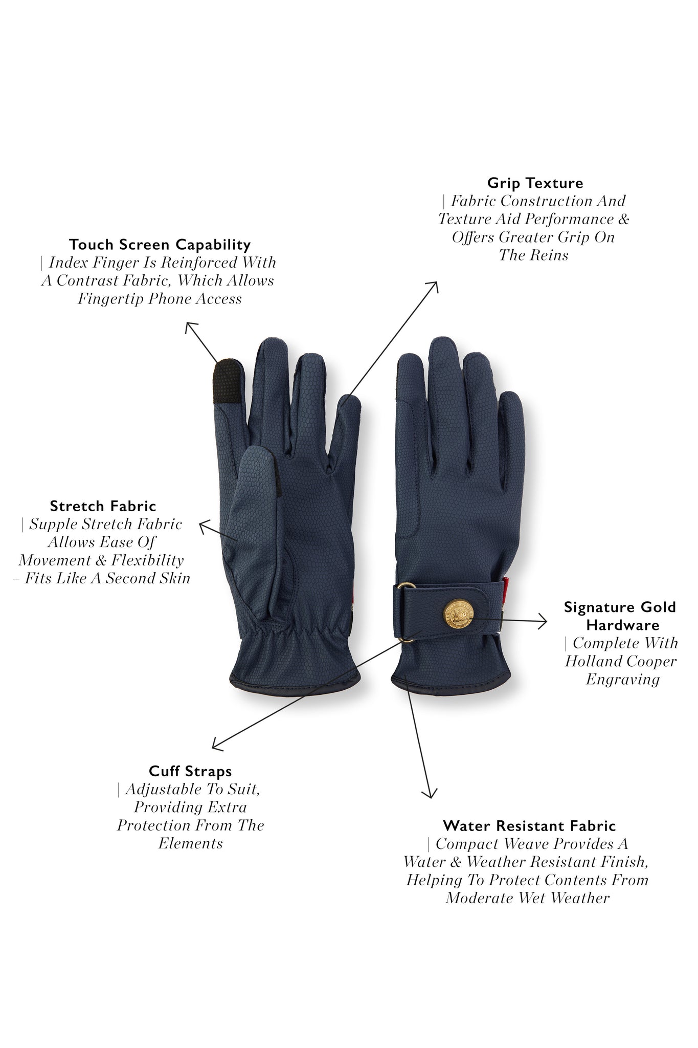 Riding Glove (Navy)