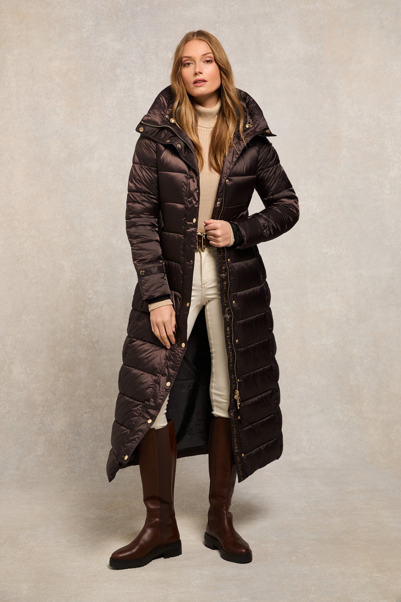 The Arosa Longline Coat (Chocolate)