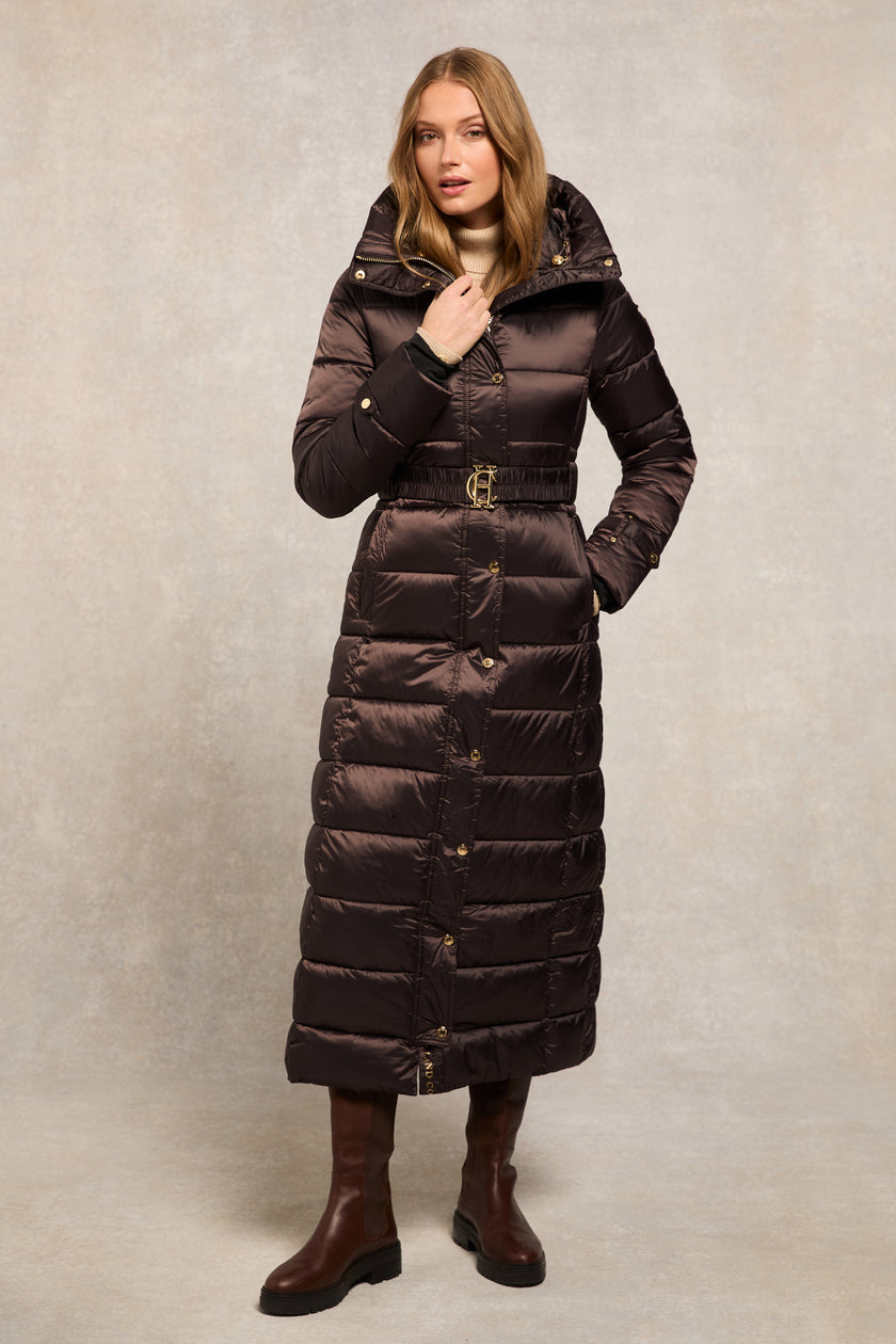 The Arosa Longline Coat (Chocolate)