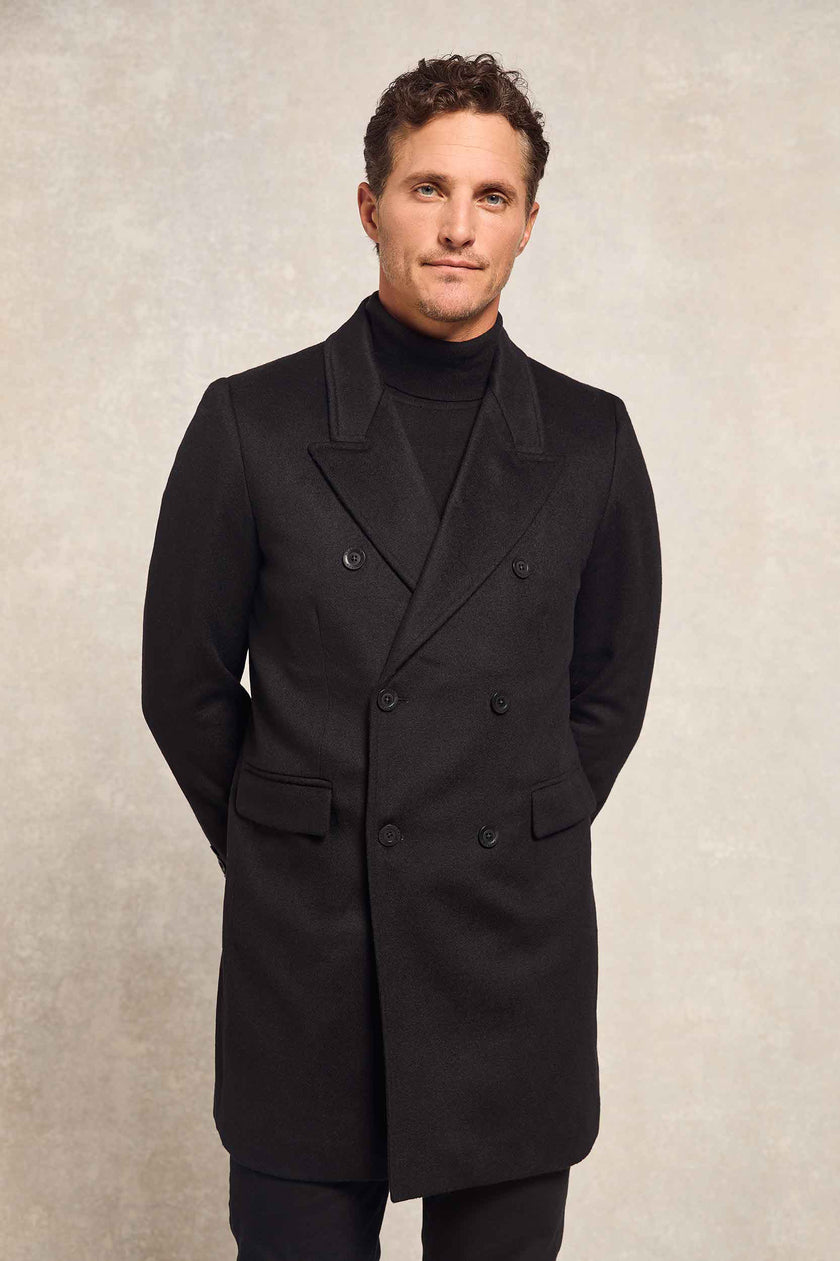 The Double Breasted Coat (Soft Black)