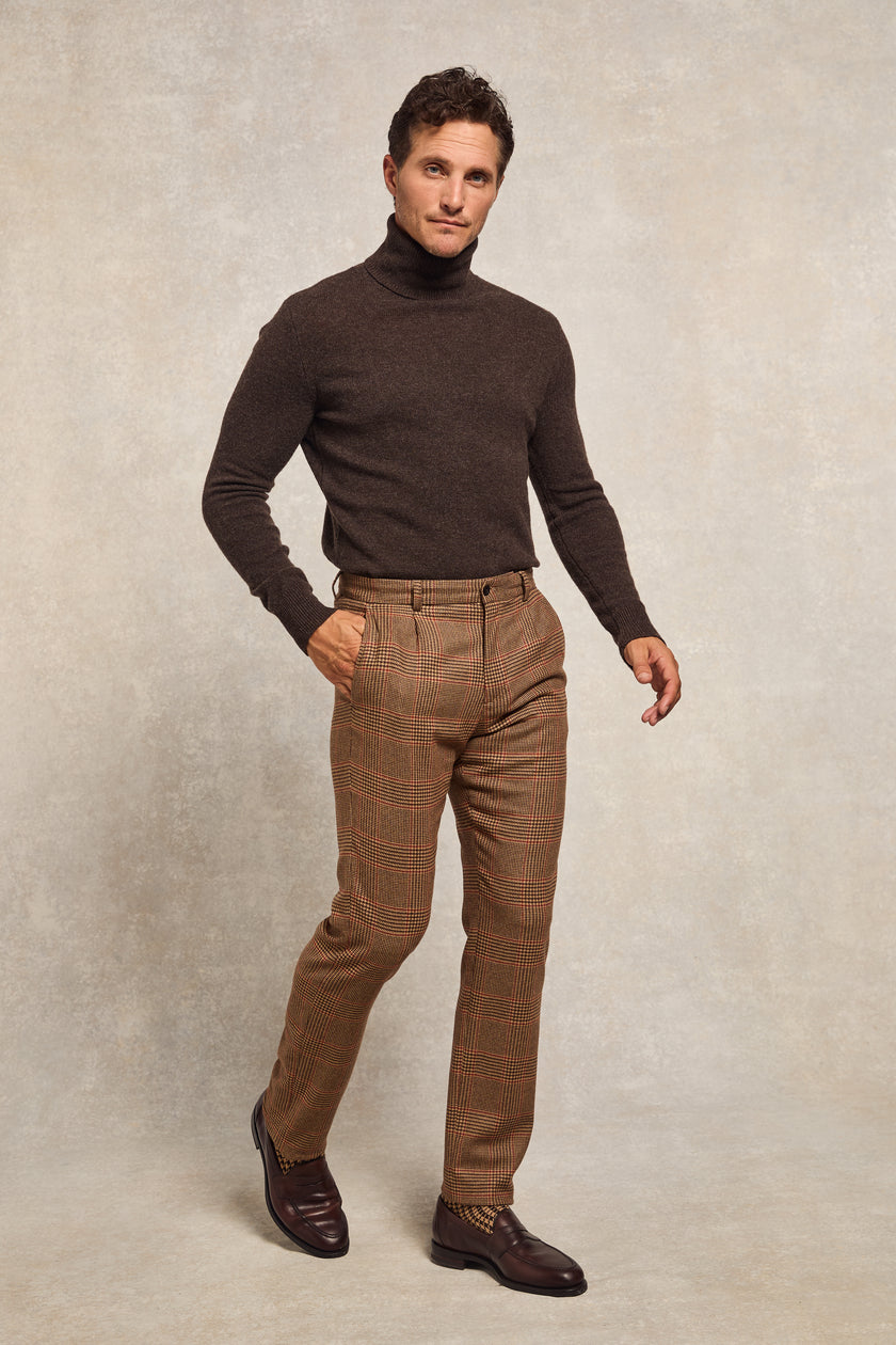 The Classic Trouser (Clarence Check Merlot)