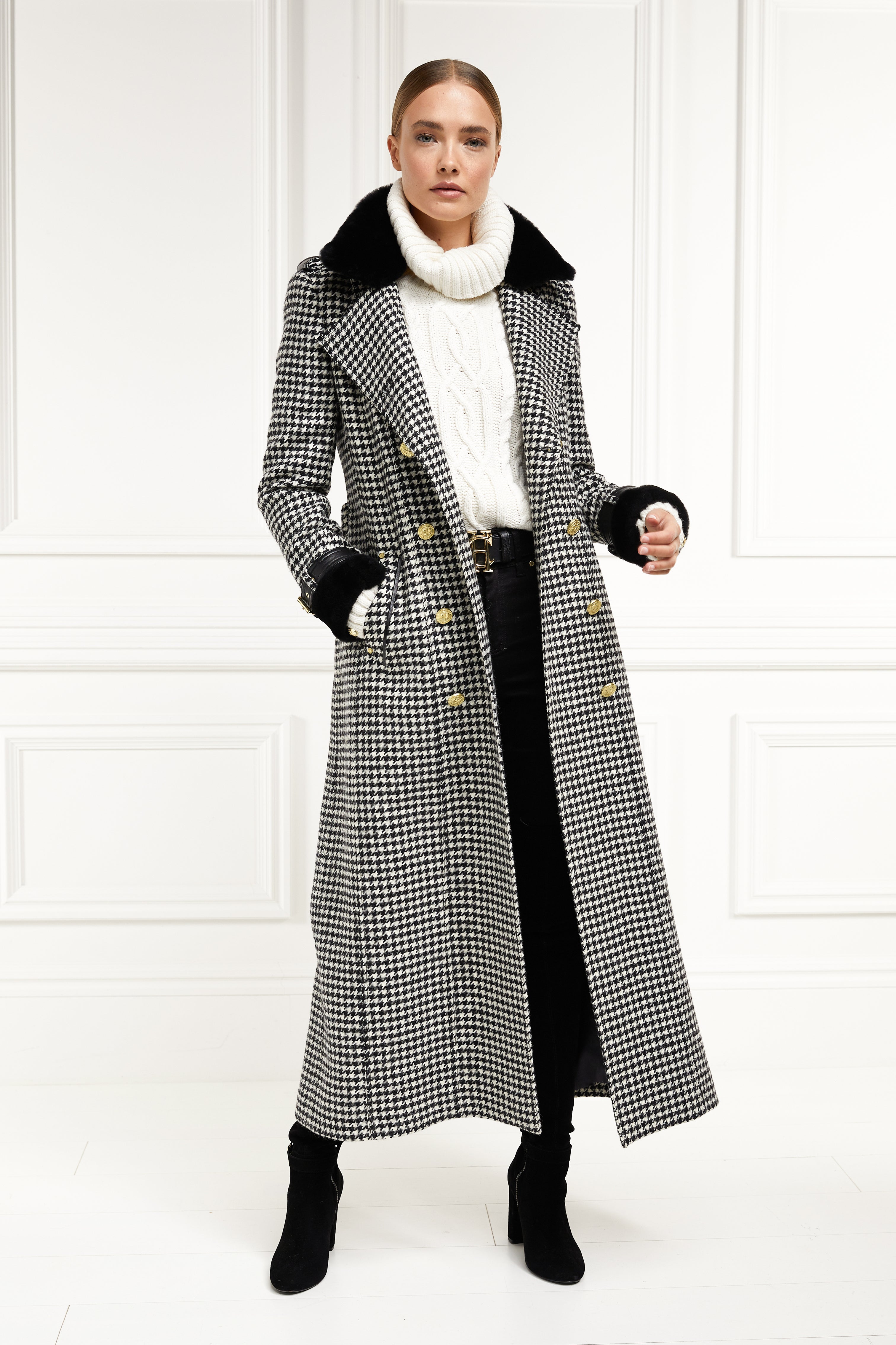 Gold Label Trench (Houndstooth) – Holland Cooper