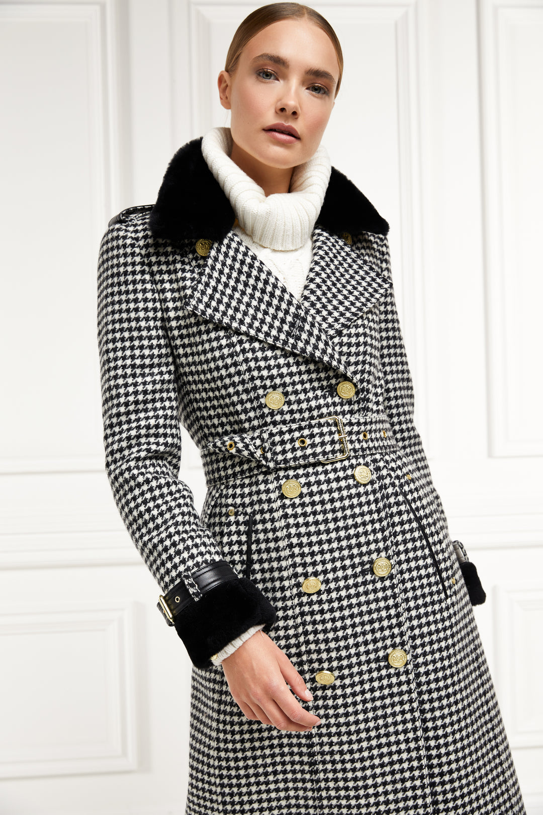 Gold Label Trench (Houndstooth) – Holland Cooper