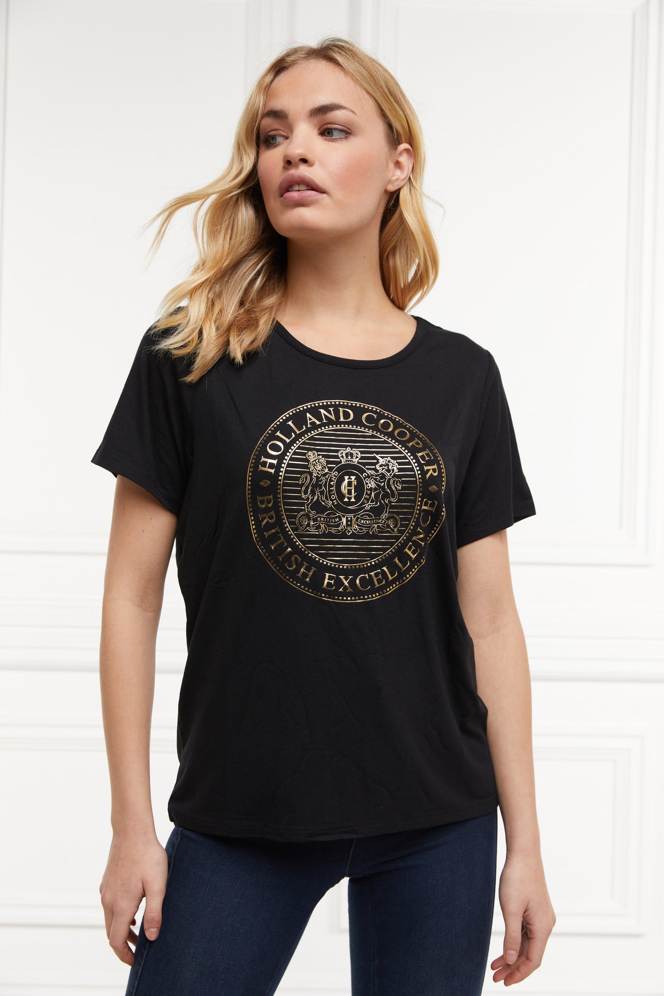 HC Circular Crest Tee (Black Gold)