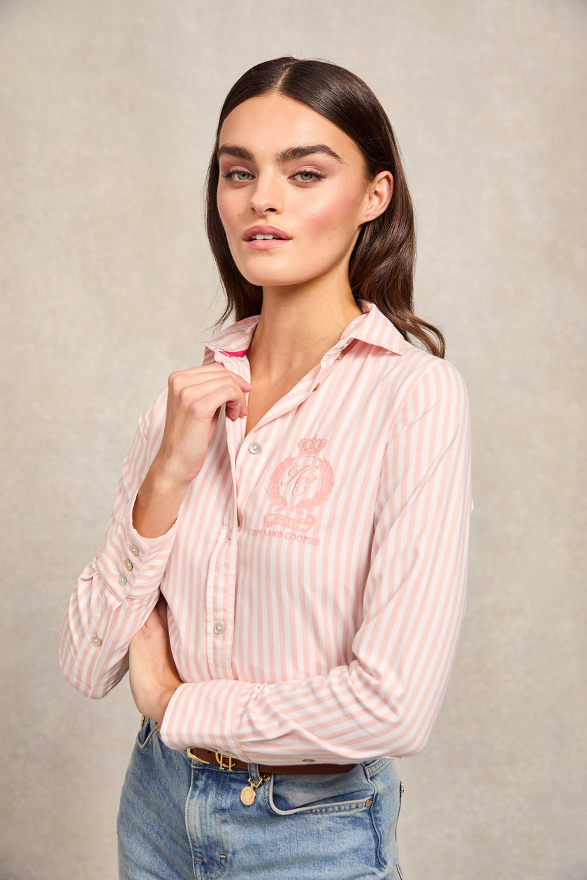 Classic Button Down Shirt (Pink Stripe)