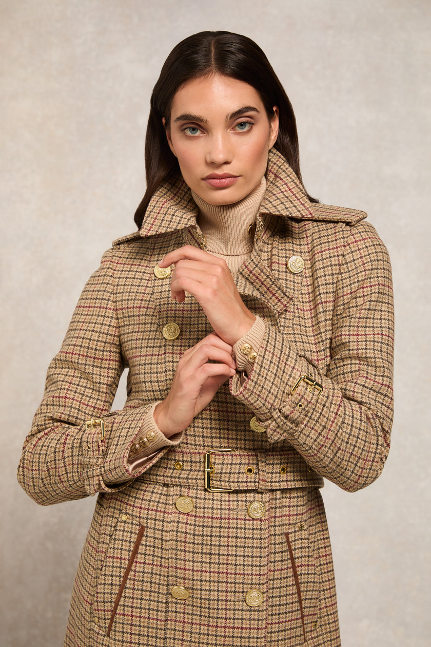 Full Length Marlborough Trench Coat Charlton Tweed Holland Cooper