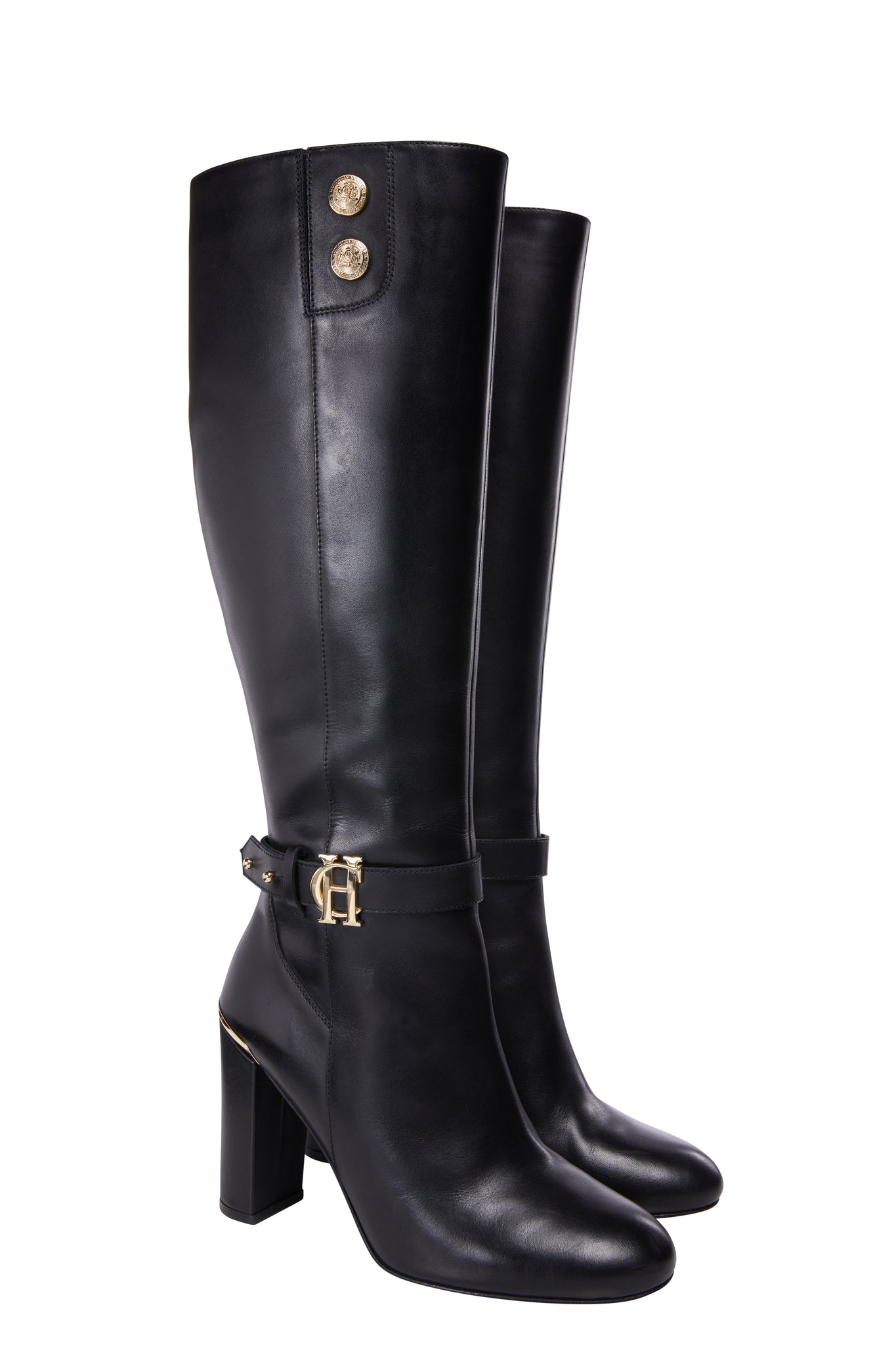 Marlborough Knee Boot (Black Leather)