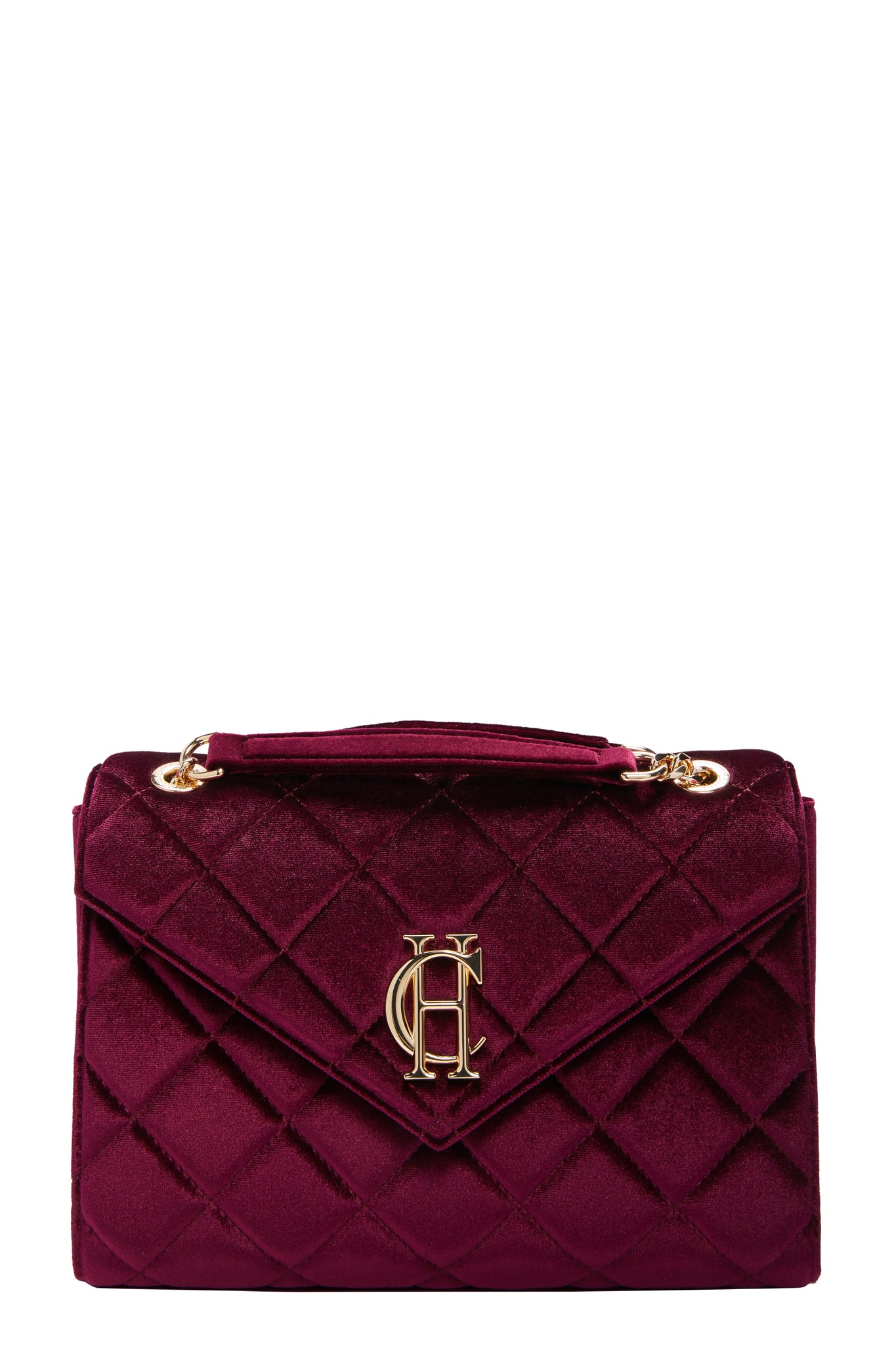 Knightsbridge Shoulder Bag (Merlot Velvet)