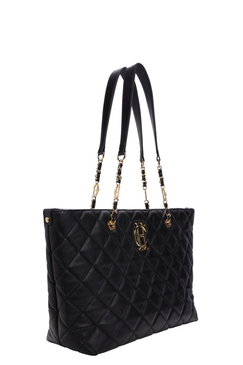 Soho Quilted Tote (Black)