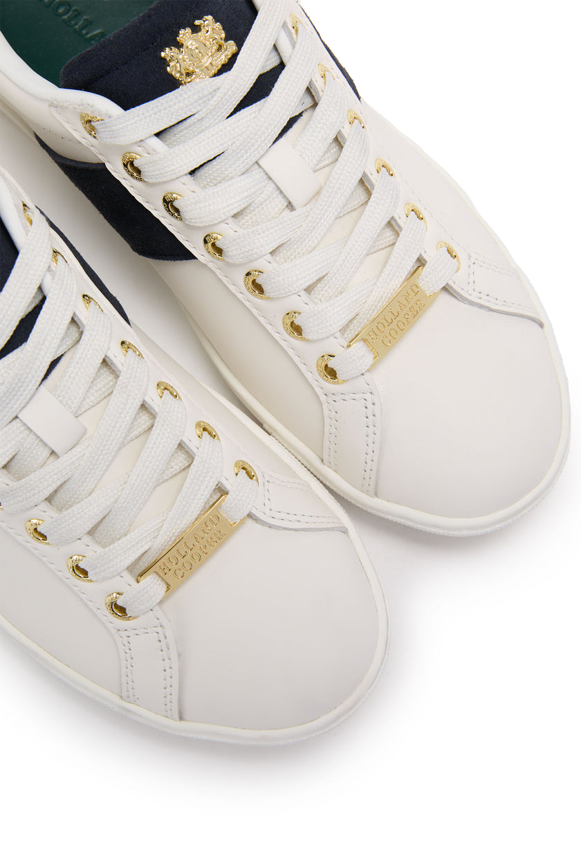 Knightsbridge Court Trainer (White Navy)