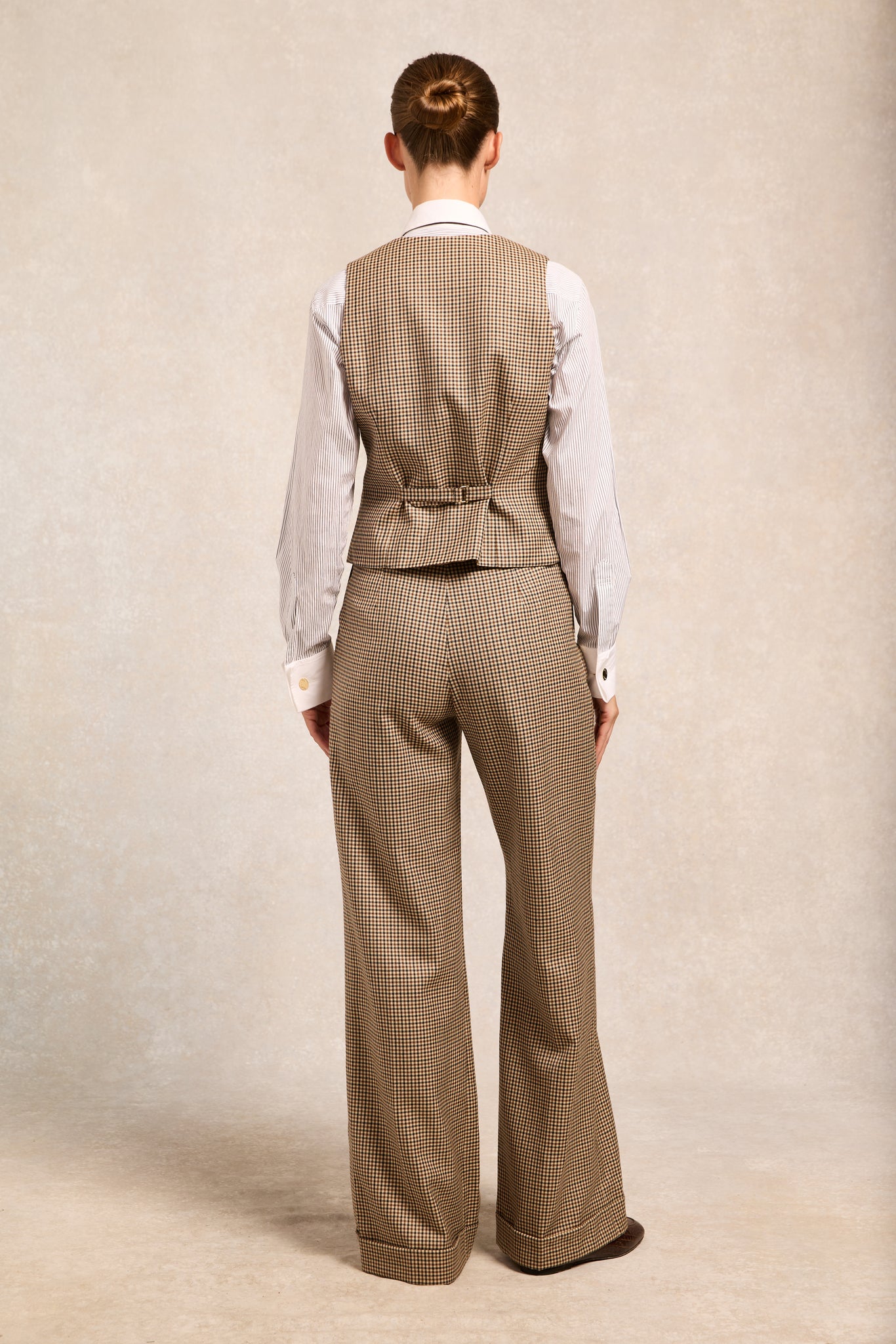 High Waisted Wide Leg Trouser (Westminster Tweed)