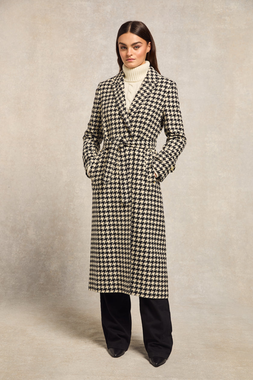 Wrap Coat (Large Scale Houndstooth)