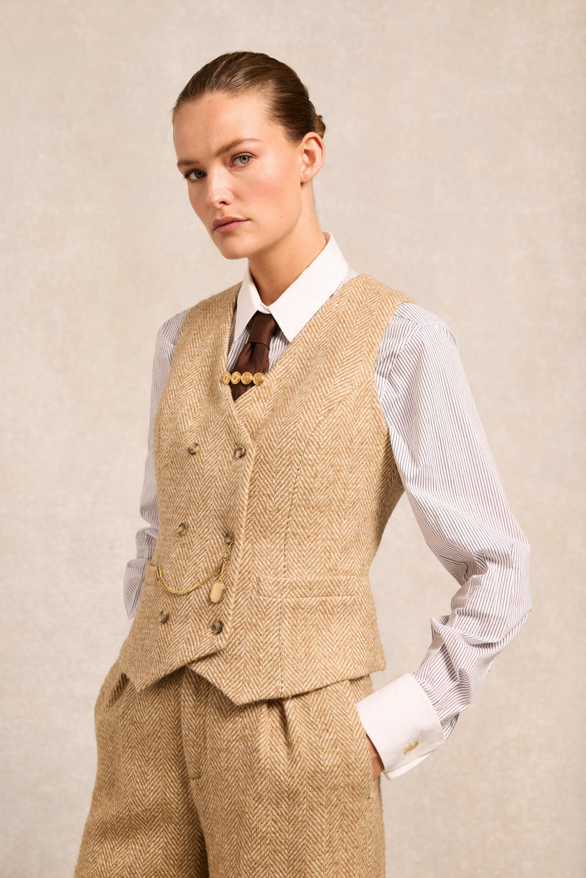 Kensington Waistcoat (Toffee Herringbone)