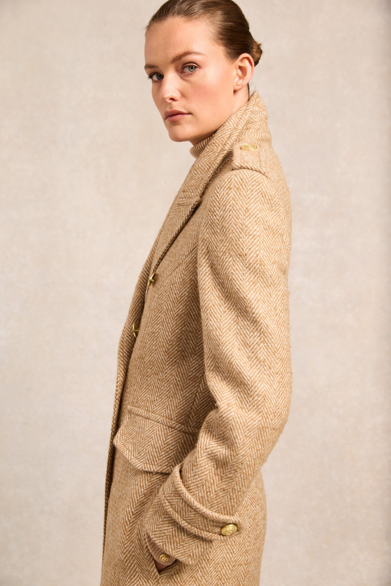 The Great Coat (Toffee Herringbone)