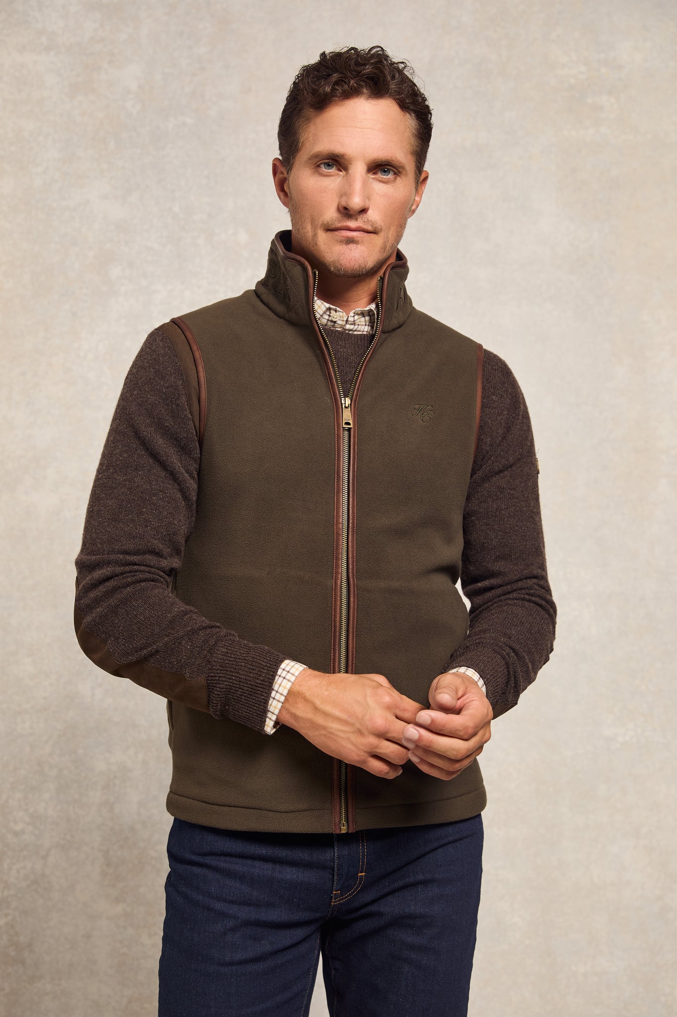 Country Fleece Gilet (Khaki)