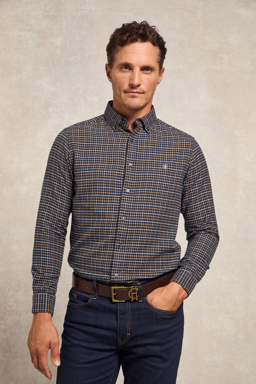 Classic Button Down Shirt (Cheltenham Navy Check)