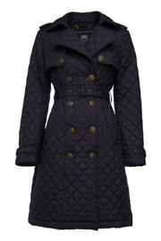 Grayson Quilted Trench Coat (Black) – Holland Cooper
