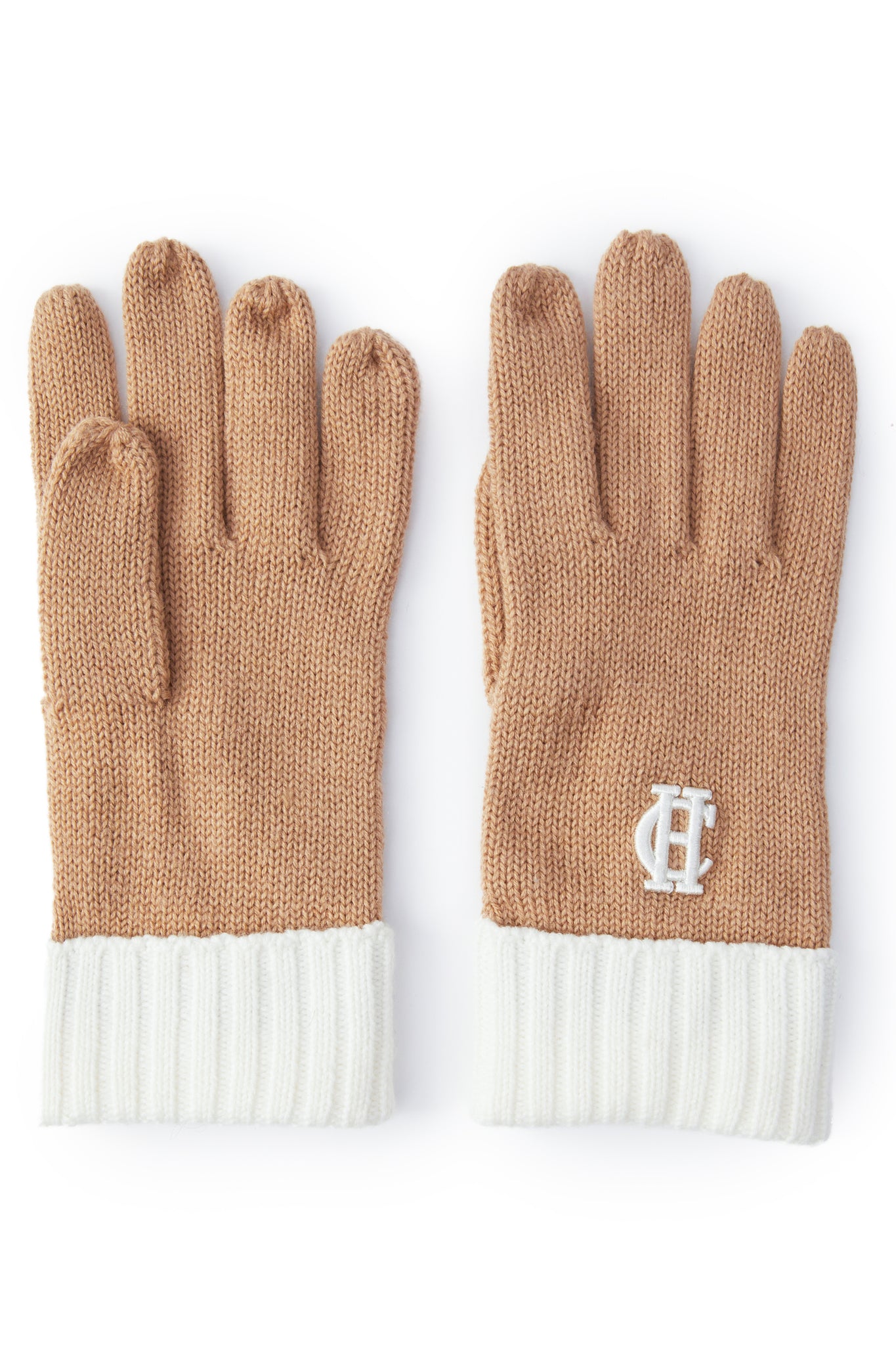 Chelsea Bobble Hat & Glove Set (Camel)