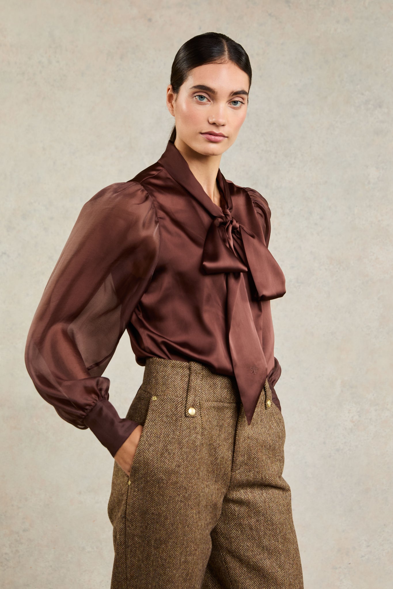 Ariella Blouse (Chocolate)