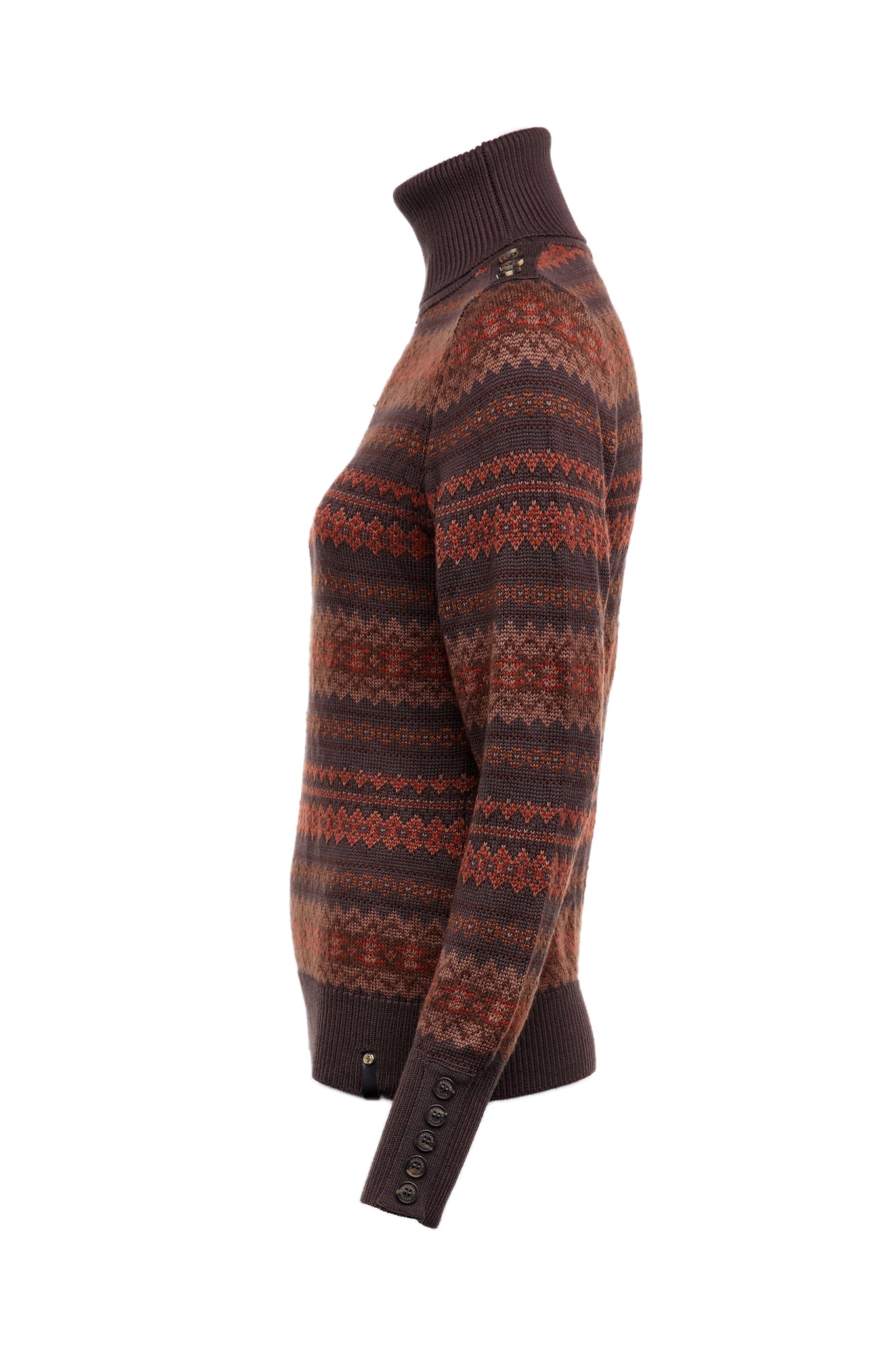 Bredon Roll Neck Knit (Chocolate)