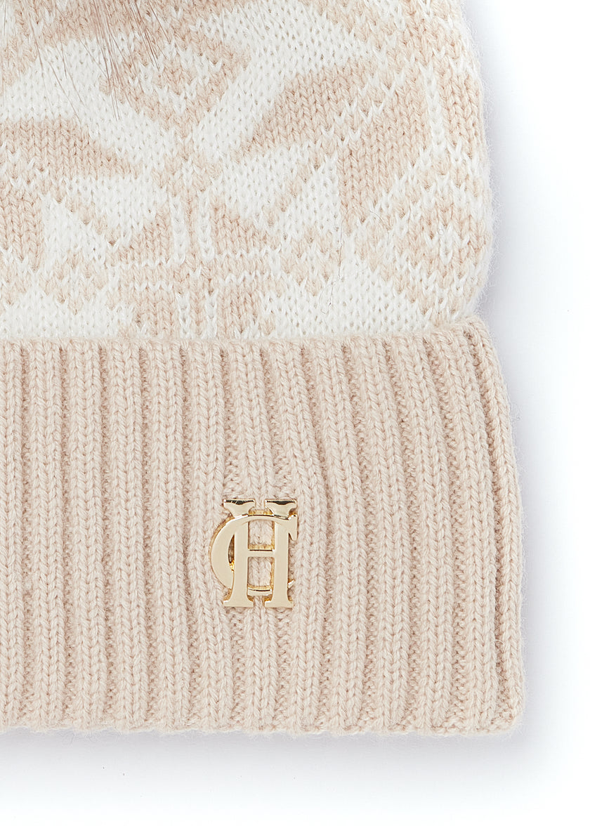 Beatrice Bobble Hat (Camel Cream)