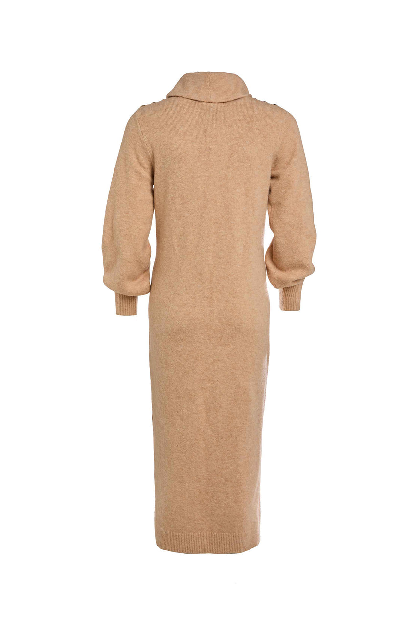 Berkeley Roll Neck Dress (Camel)