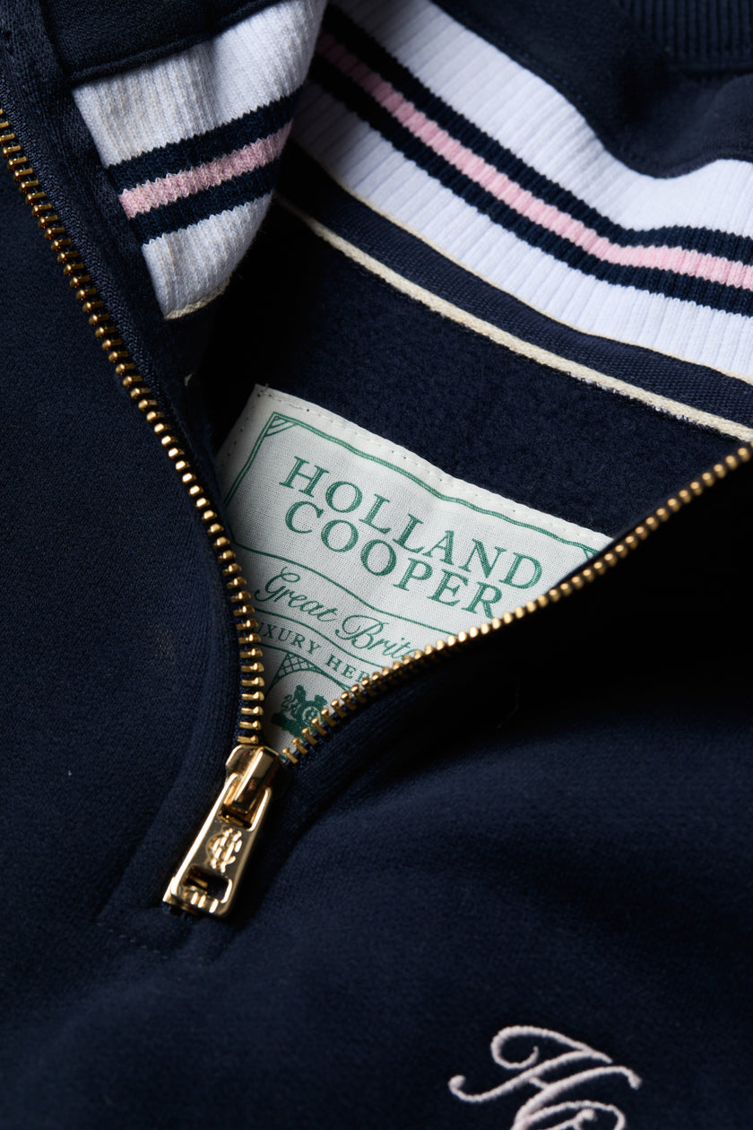 Burford Quarter Zip Neck Sweat (Ink Navy)