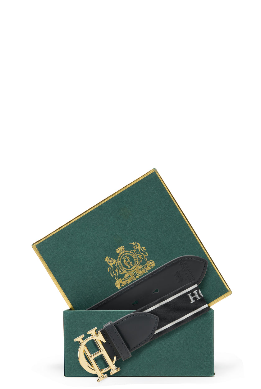 Burghley Logo Riding Belt (Black)