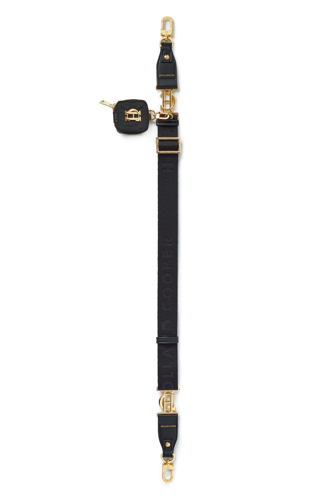 Burghley Bag Strap (Black Monogram)