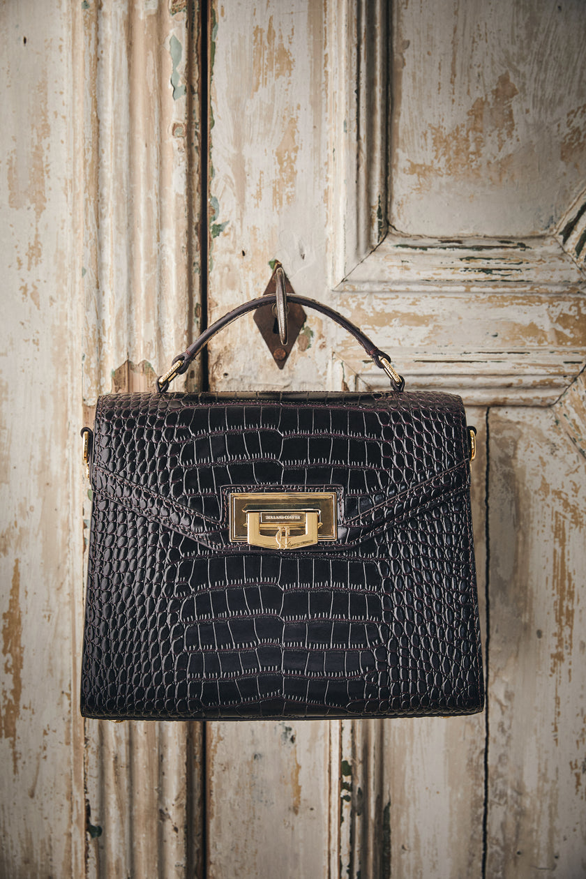 Cheltenham Bag (Rich Chocolate Croc)