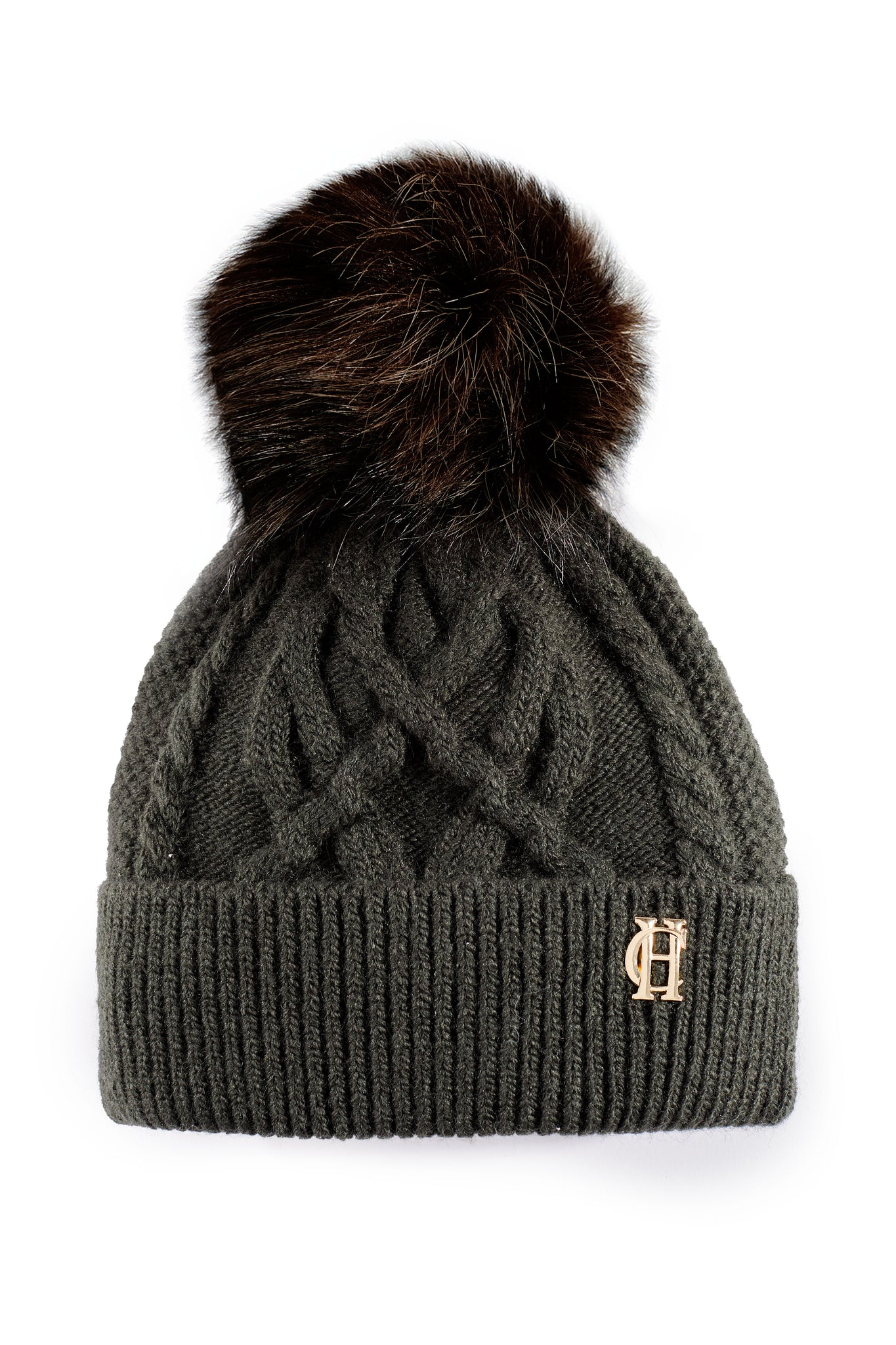 Cortina Bobble Hat (Fern Green Mink)