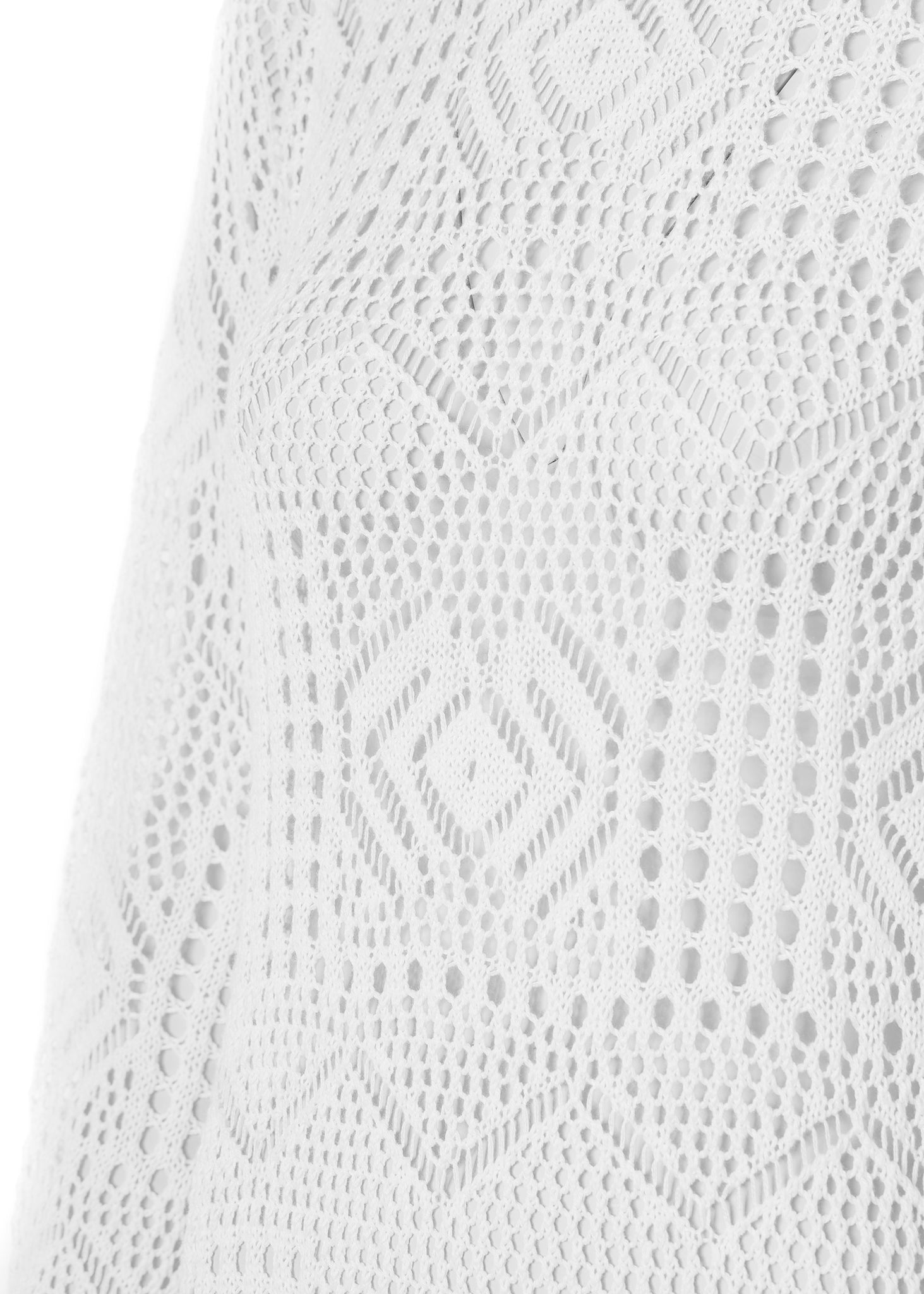 Crochet Beach Dress (White)