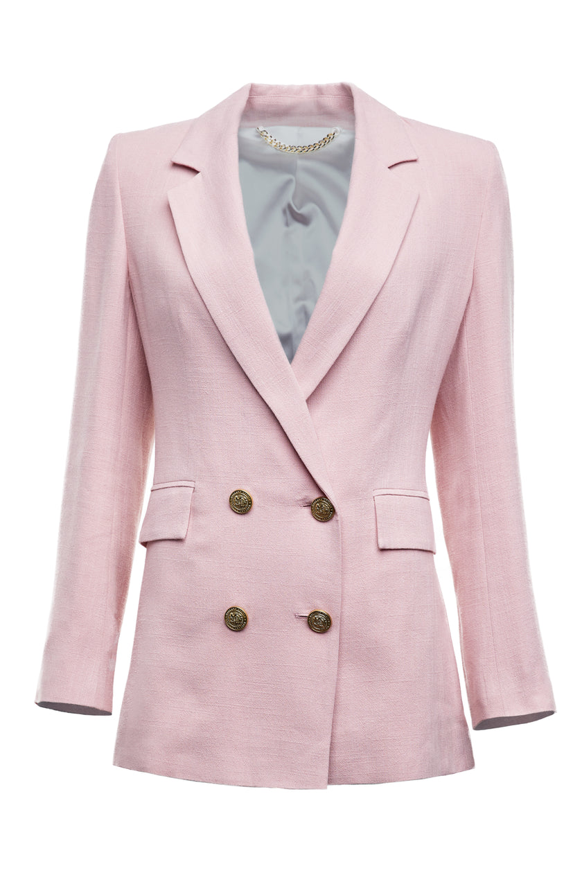 The Pink Linen Suit