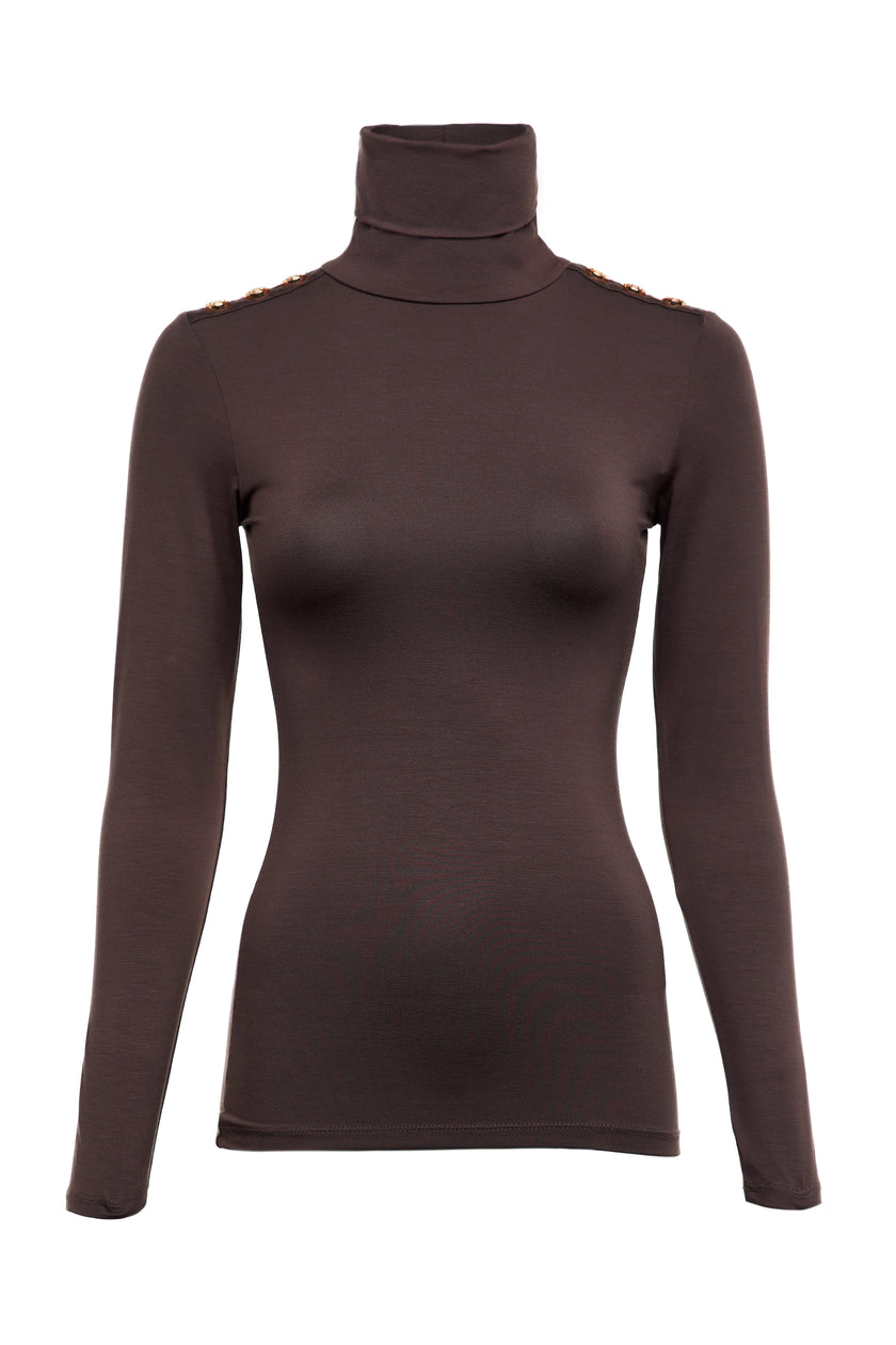 Essential Roll Neck (Coffee)