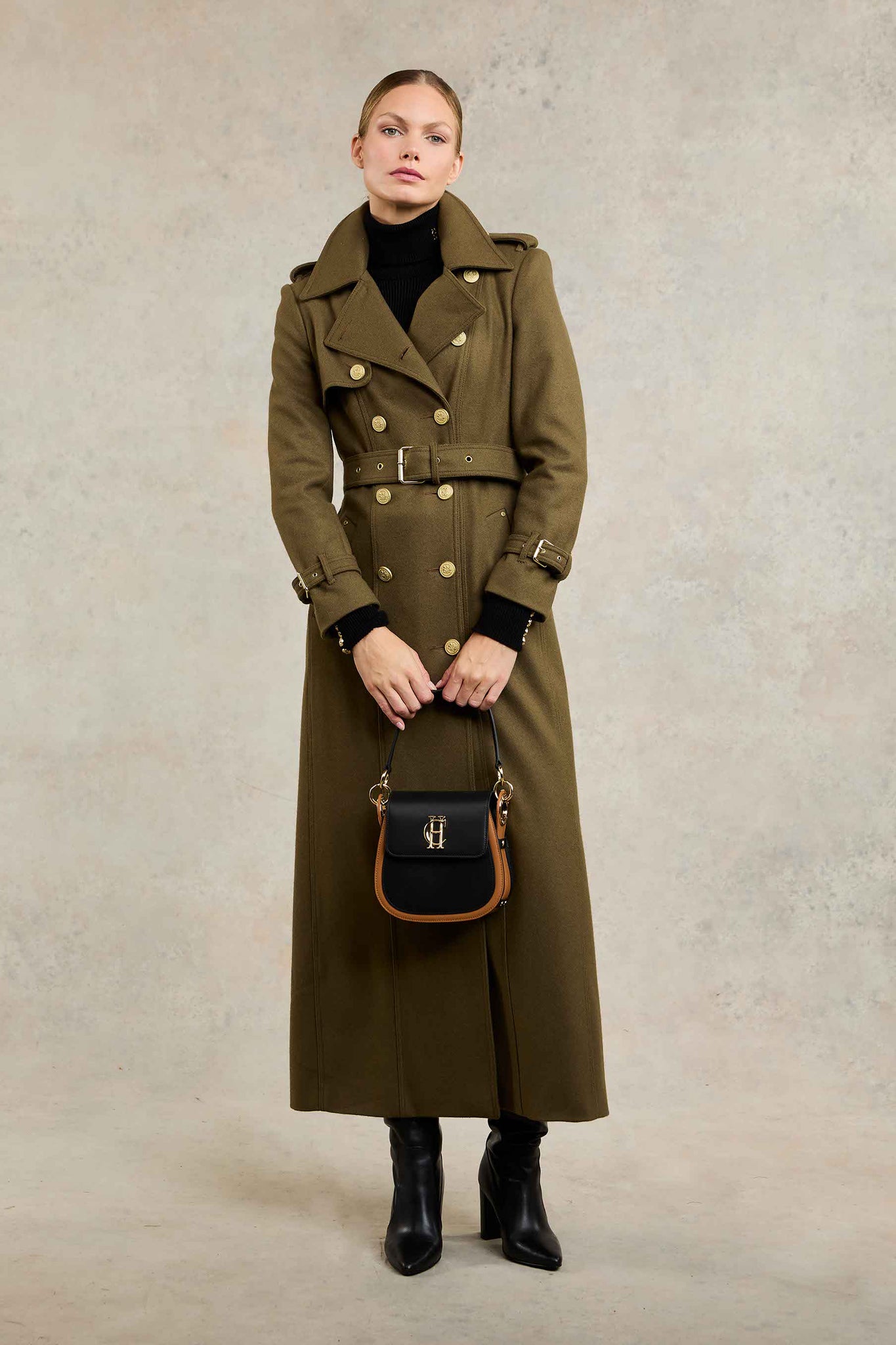 Full Length Chelsea Trench Coat (Khaki)