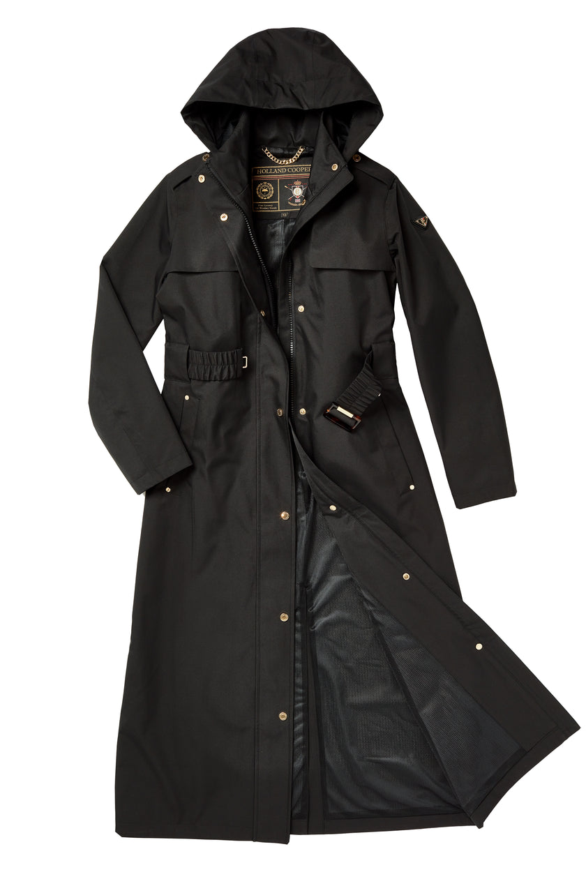 Rosedale Waterproof Longline Coat (Black)