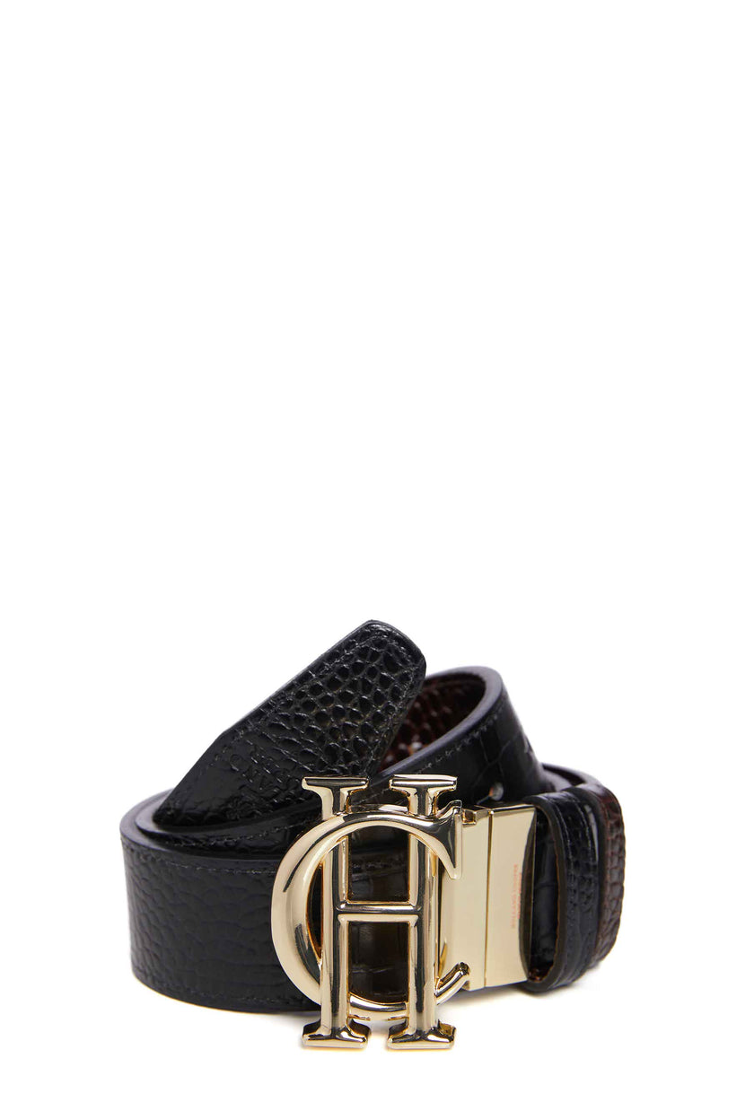 HC Classic Belt Reversible (Chocolate Black Croc)