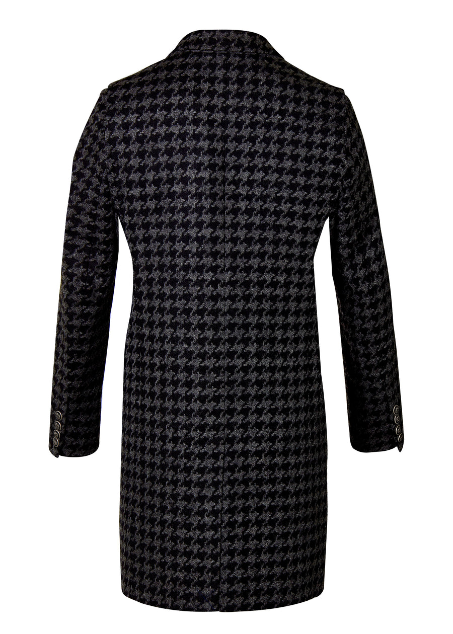 The Cheltenham Coat (Large Scale Charcoal Houndstooth) – Holland Cooper