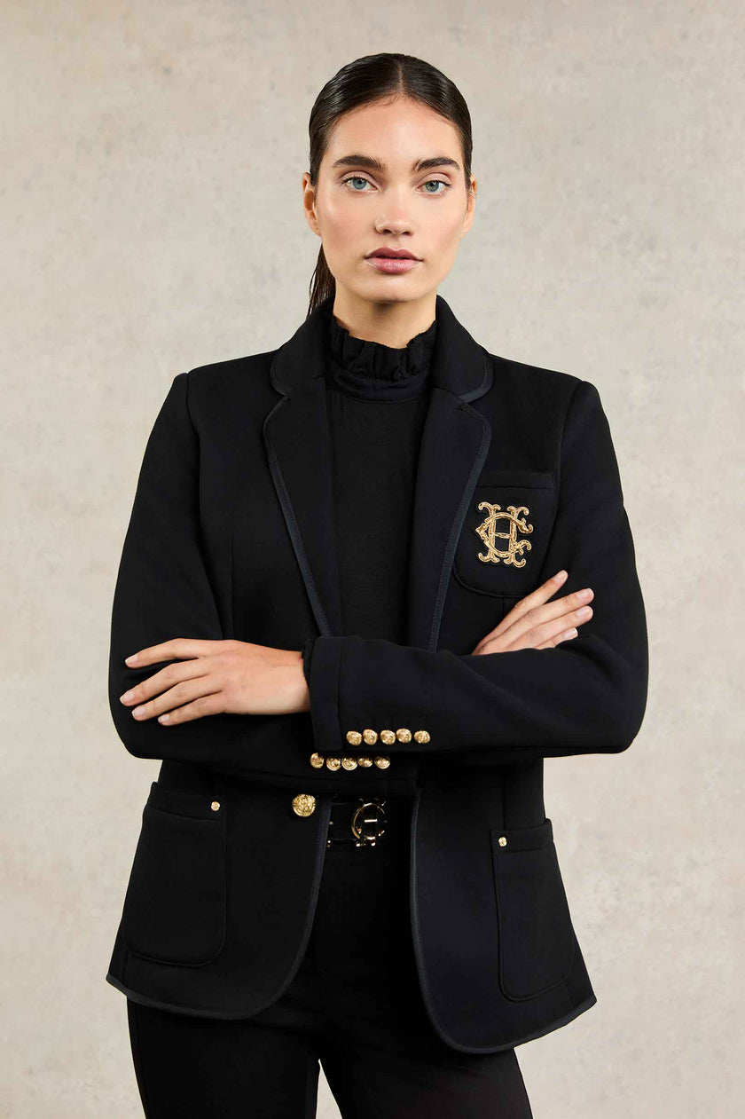 Henley Blazer (Black Black)