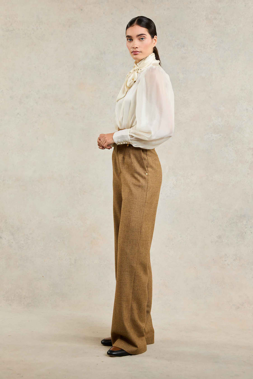 High Waisted Straight Trouser (Tawny)