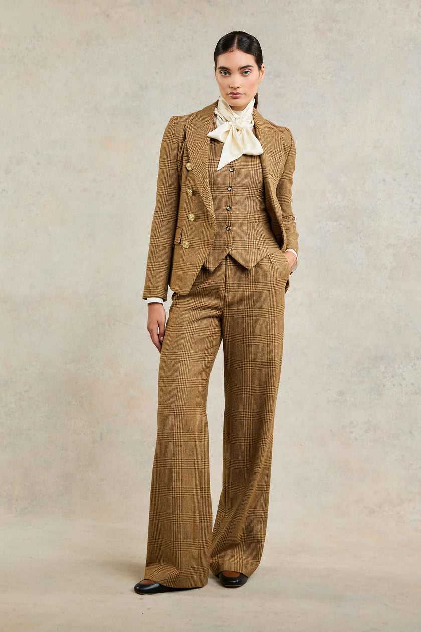 High Waisted Straight Trouser (Tawny)